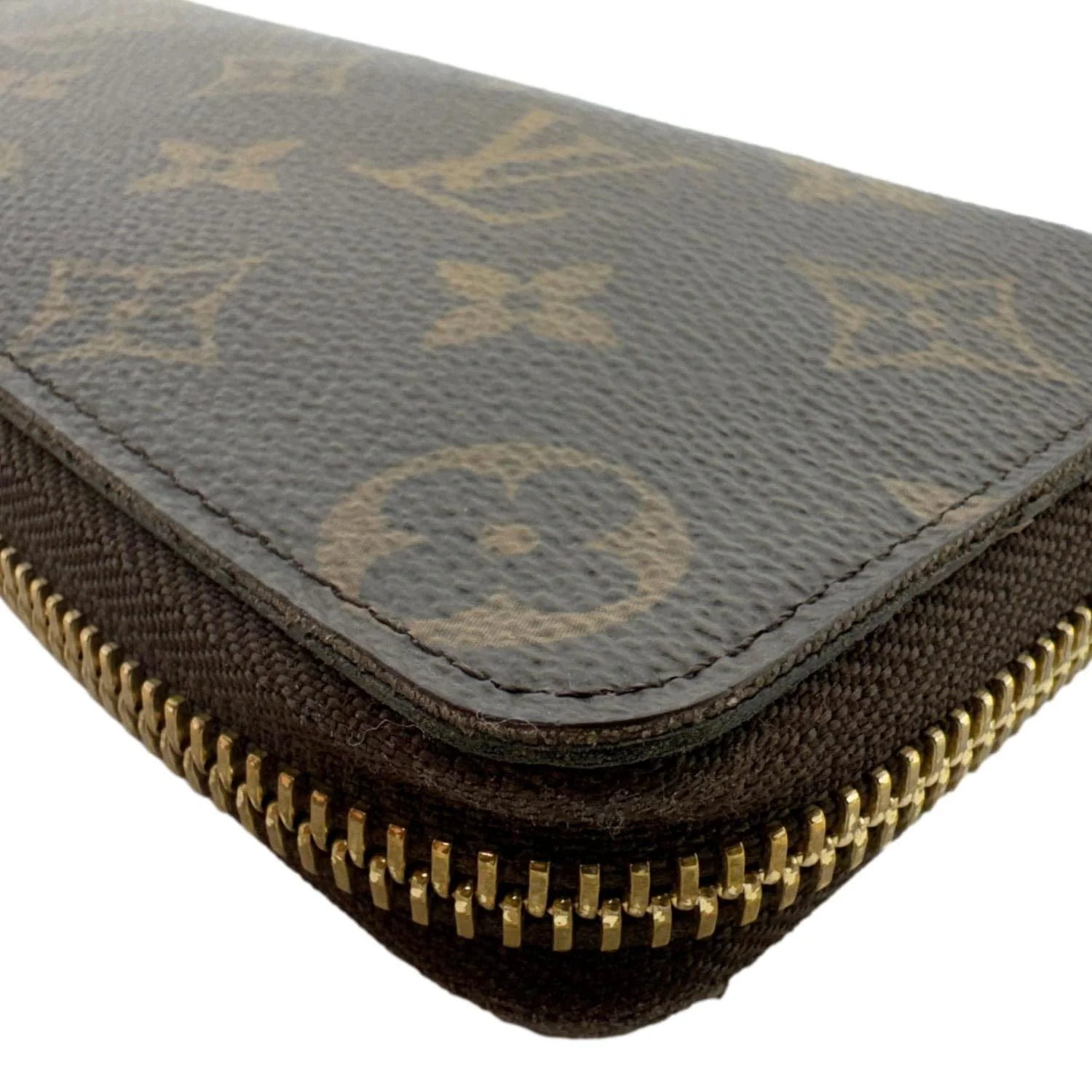 LOUIS VUITTON Clemence Monogram Canvas Zippy Wallet Brown - Image 10
