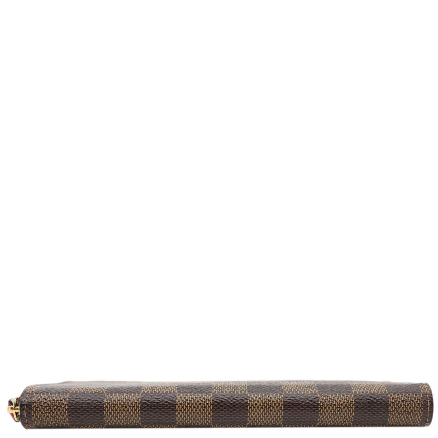 LOUIS VUITTON Clemence Damier Ebene Zippy Wallet Brown - Image 5