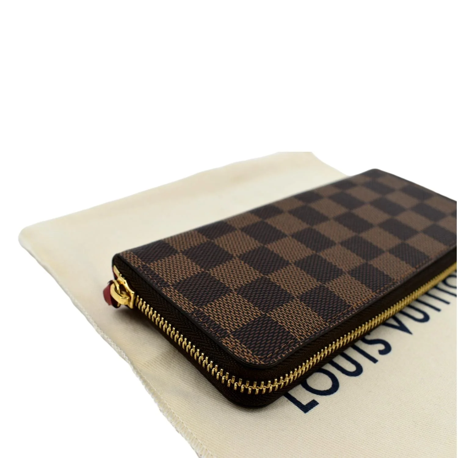 LOUIS VUITTON Clemence Damier Ebene Zippy Wallet Brown - Image 5