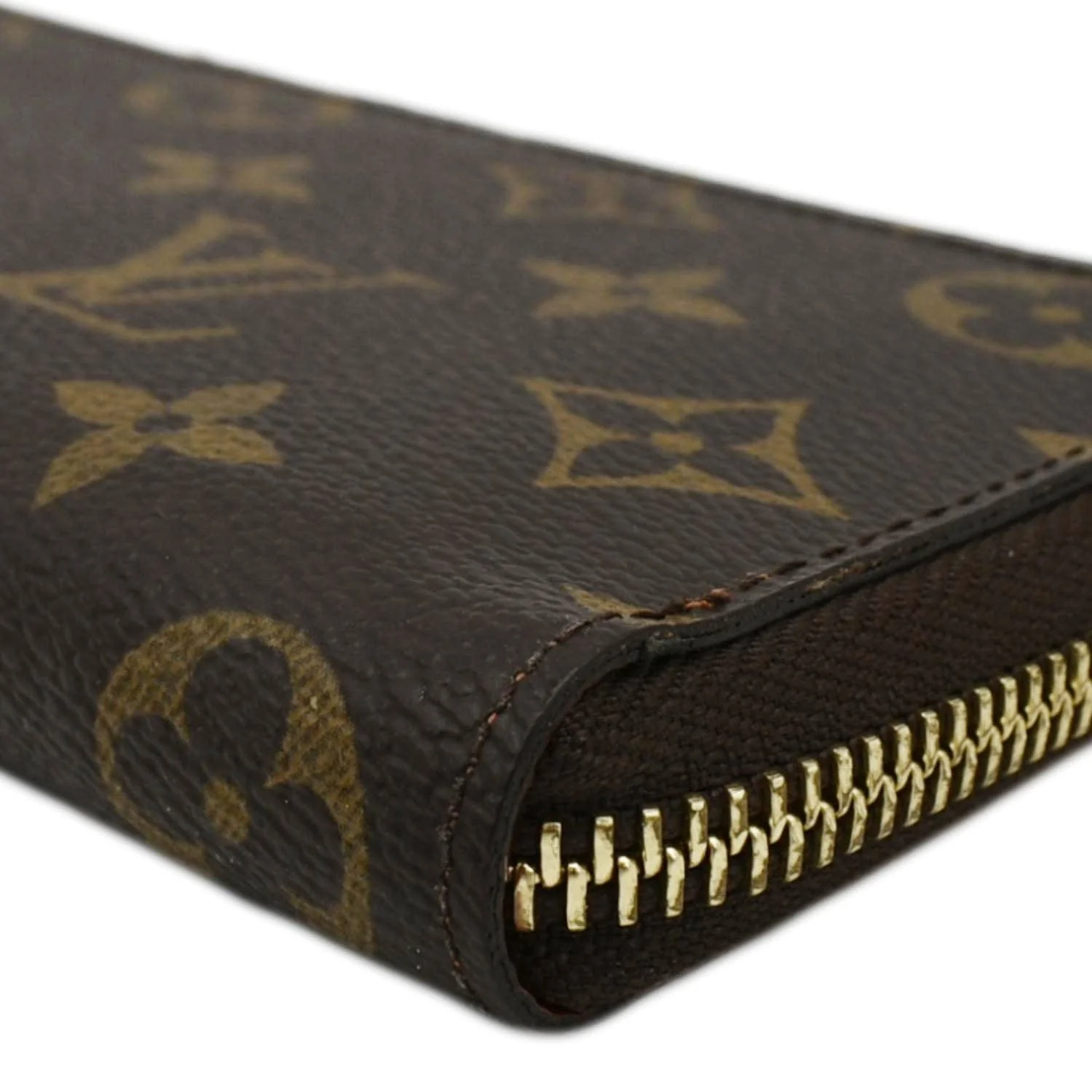 LOUIS VUITTON Clemence Monogram Canvas Zippy Wallet Brown - Image 6