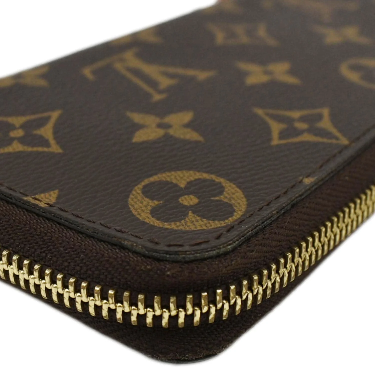 LOUIS VUITTON Clemence Monogram Canvas Zippy Wallet Brown - Image 7