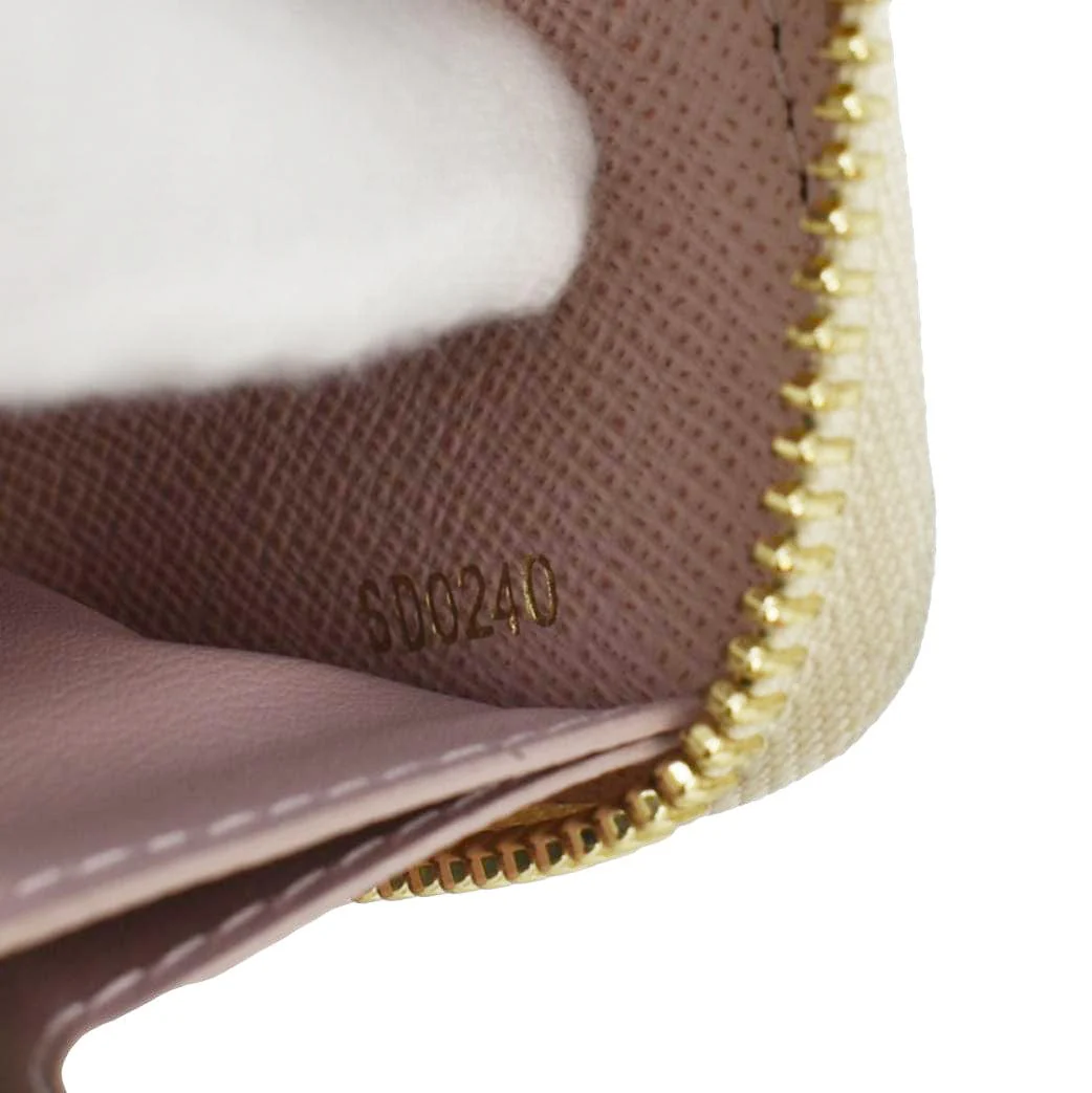 LOUIS VUITTON Clemence Damier Azur Wallet Rose Ballerine - Image 13