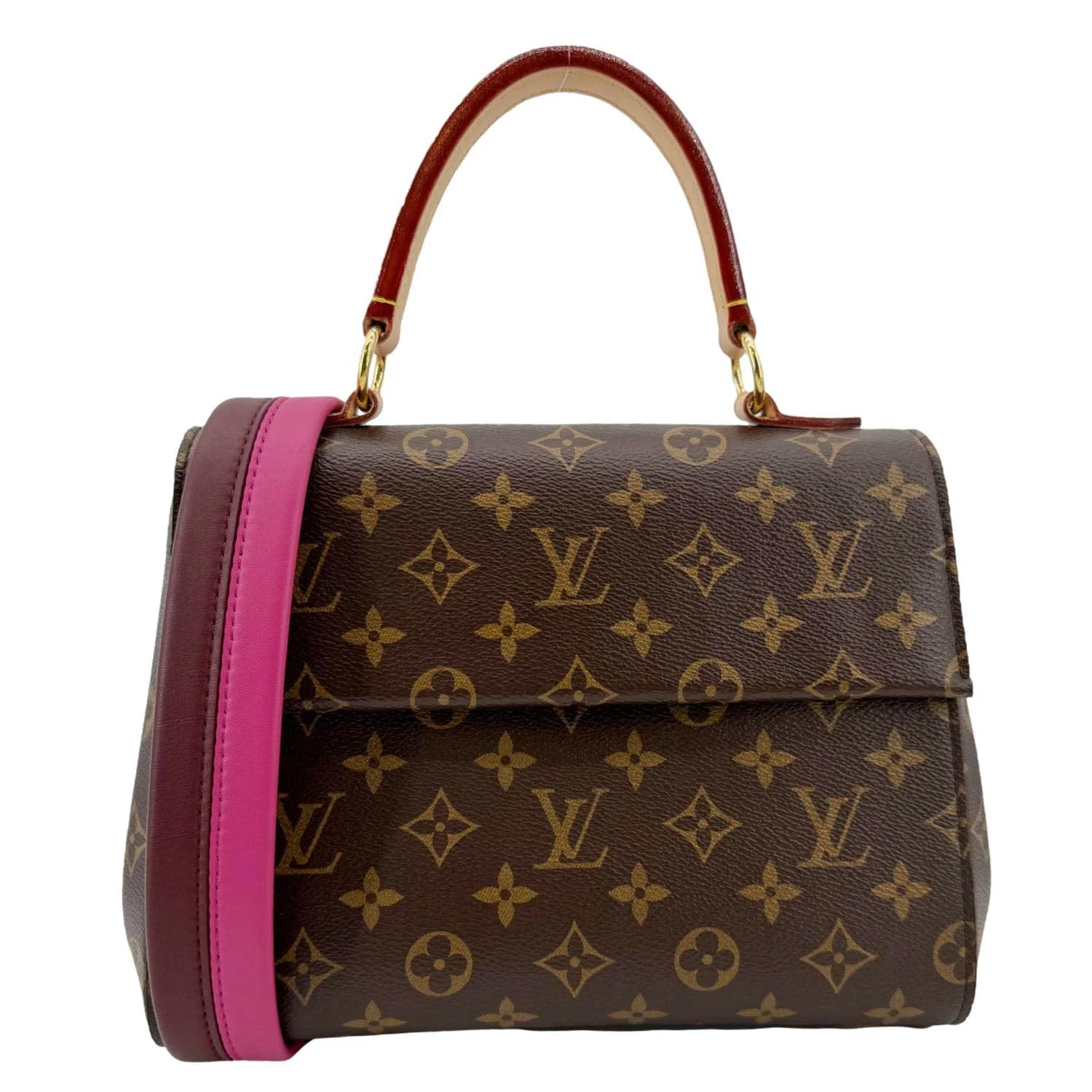 LOUIS VUITTON Cluny BB Monogram Canvas Shoulder Bag Brown