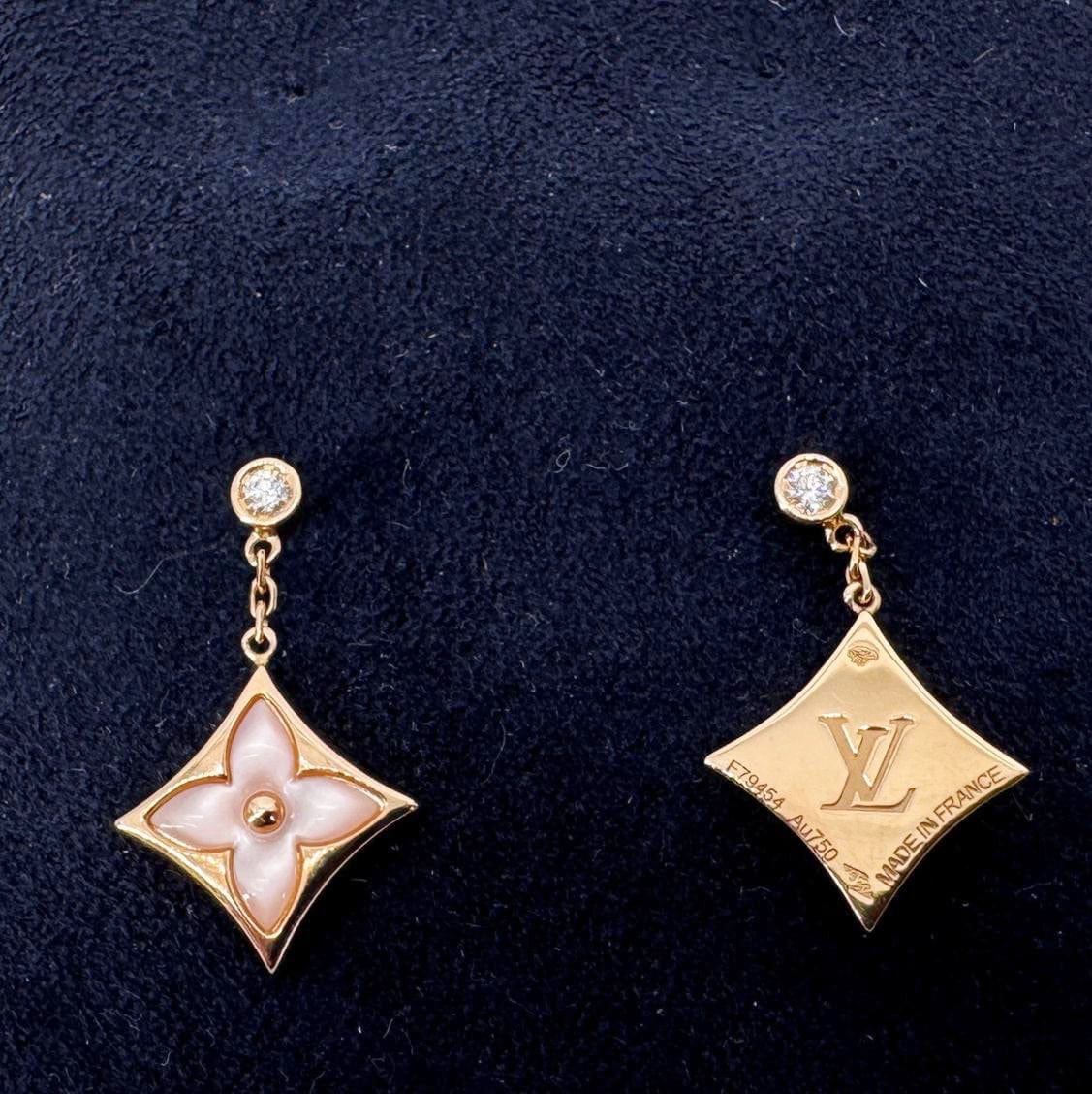LOUIS VUITTON Color Blossom BB 18 Karat Pink Gold Star Ear Stud Golden - Image 2