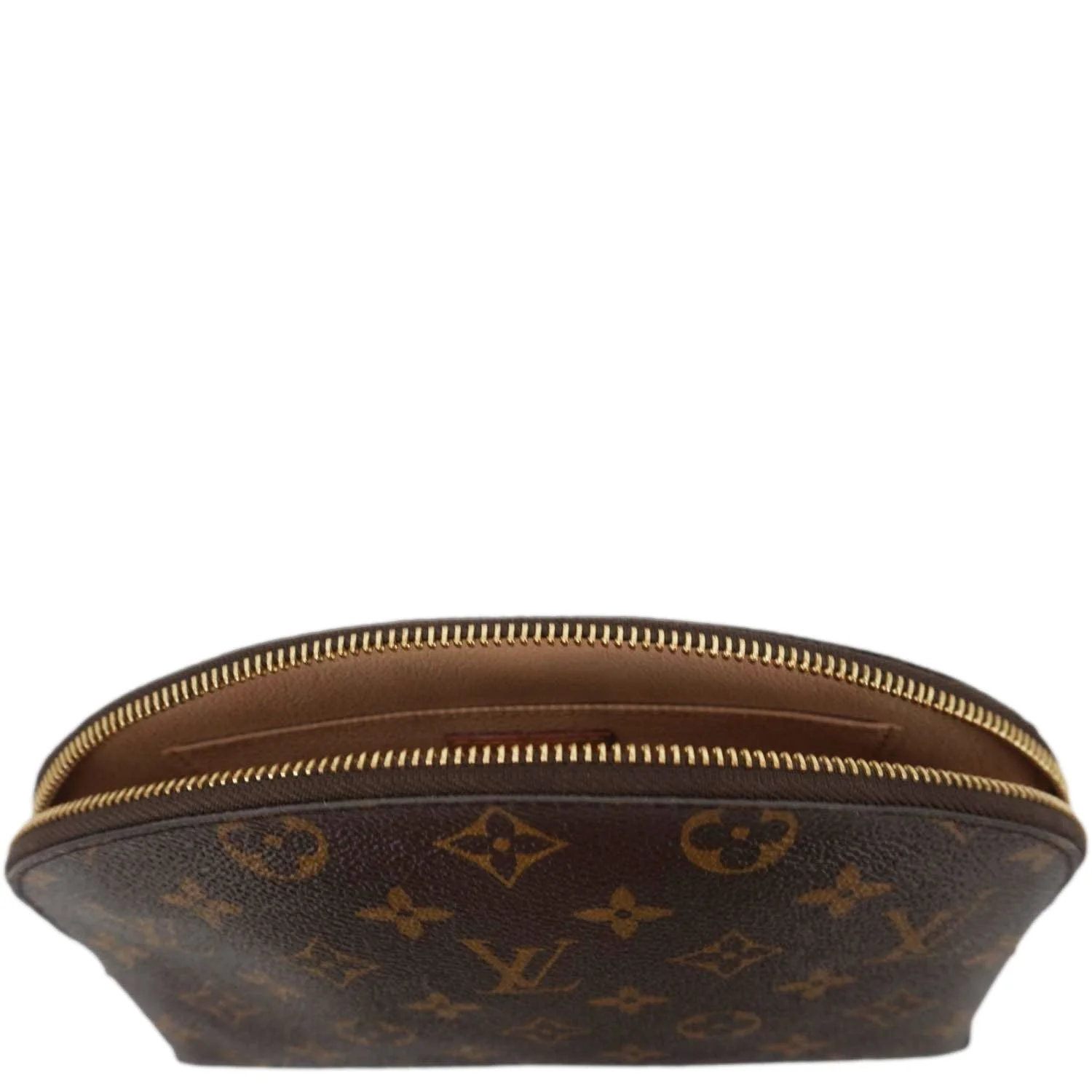 LOUIS VUITTON MM Monogram Canvas Cosmetic Pouch Brown - Image 5