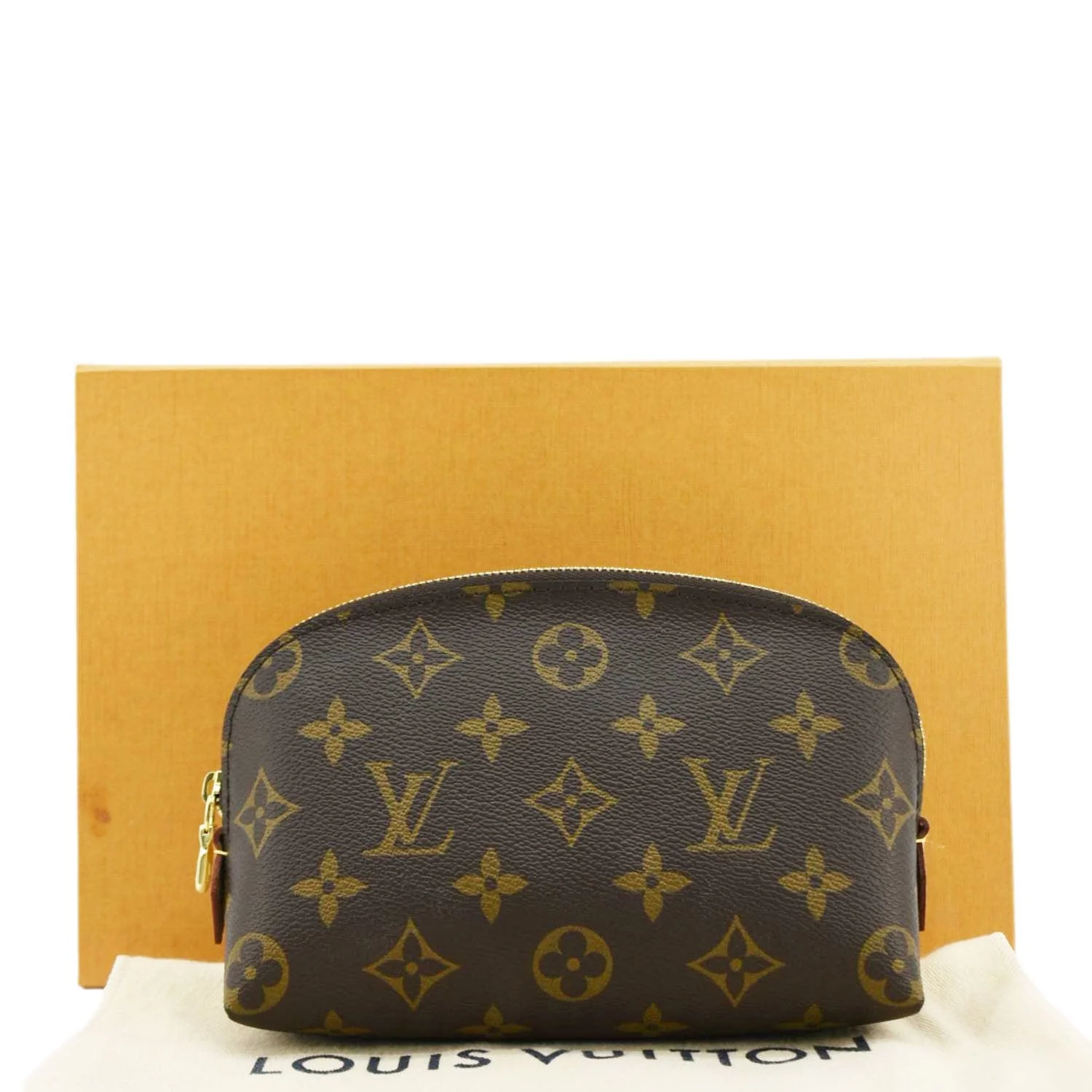 LOUIS VUITTON PM Monogram Canvas Cosmetic Pouch Brown - Image 3