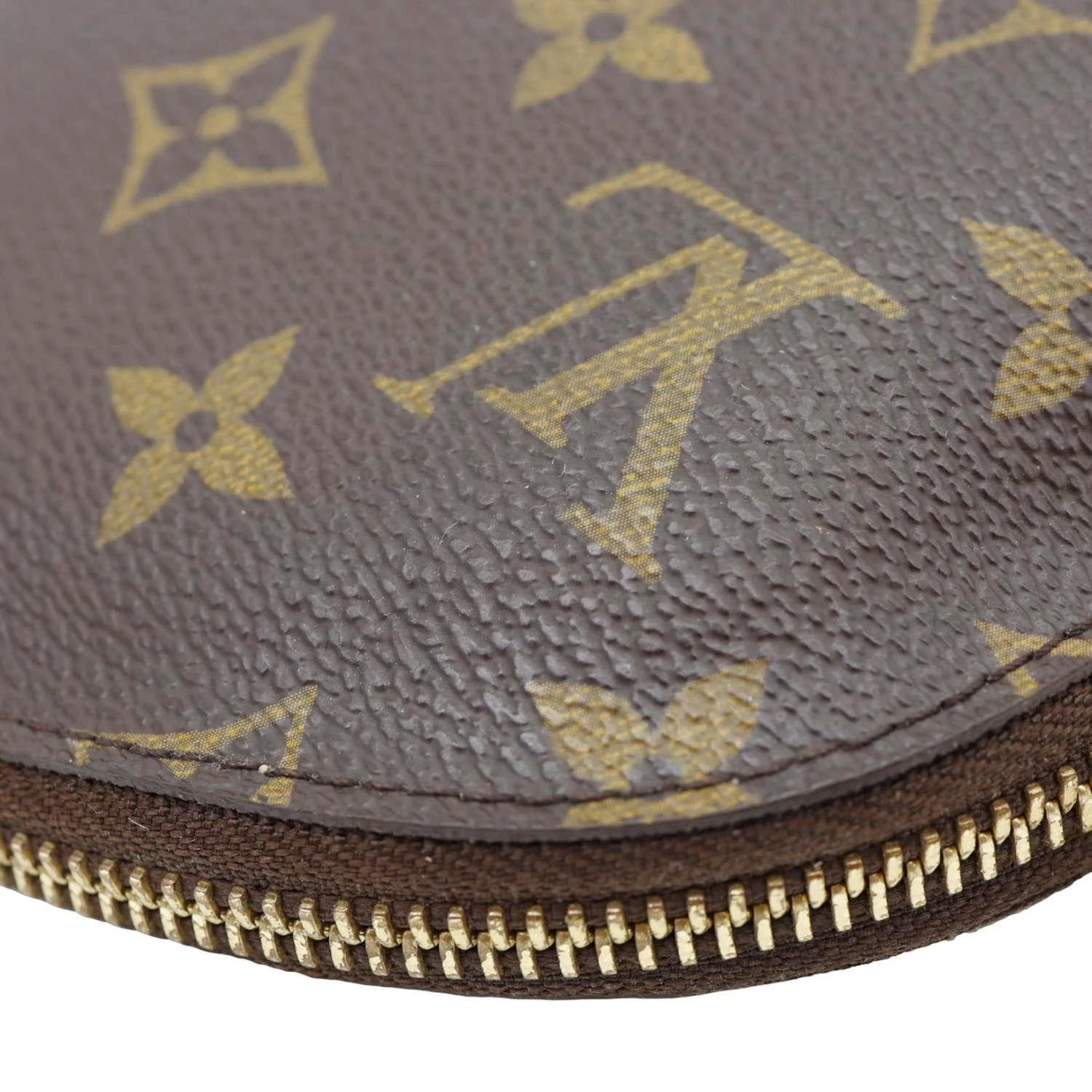 LOUIS VUITTON PM Monogram Canvas Cosmetic Pouch Brown - Image 6