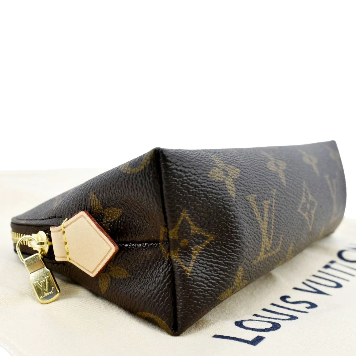 LOUIS VUITTON PM Monogram Canvas Cosmetic Pouch Brown - Image 7