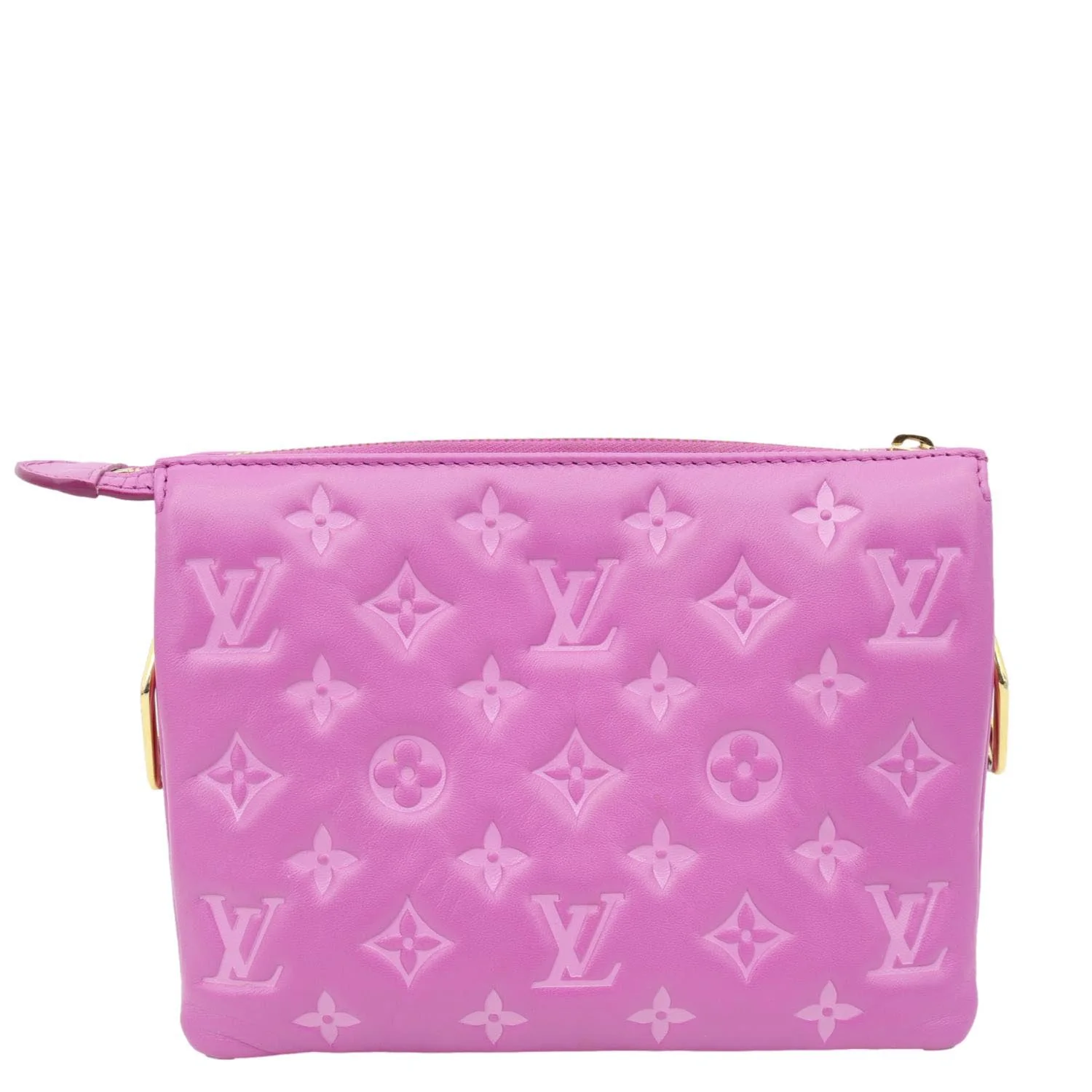 LOUIS VUITTON Coussin BB Monogram Embossed Leather Shoulder Bag Pink - Image 4