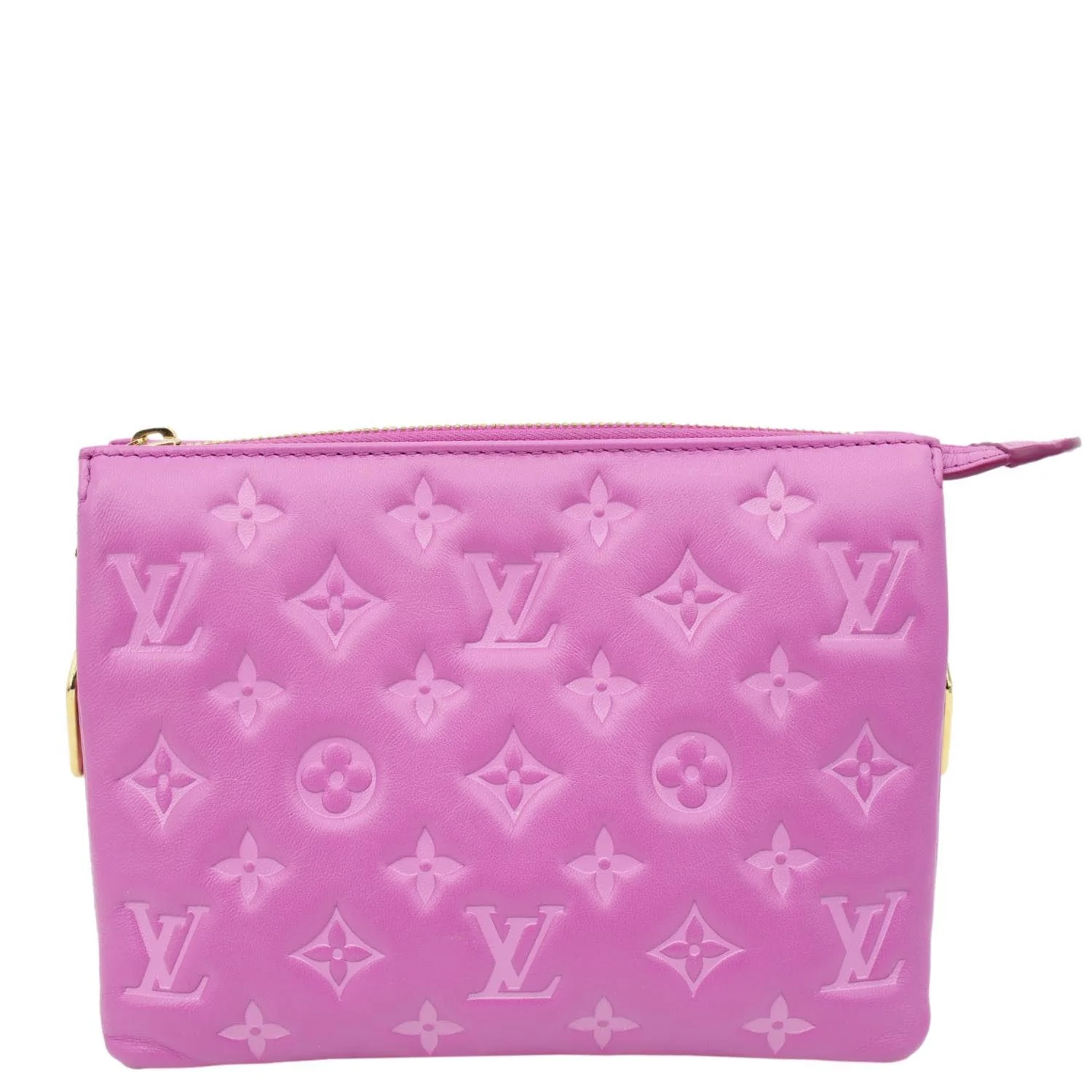 LOUIS VUITTON Coussin BB Monogram Embossed Leather Shoulder Bag Pink - Image 5