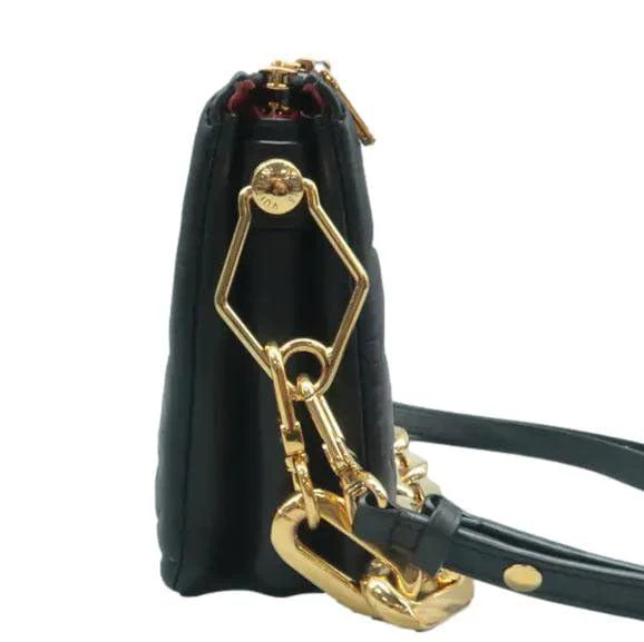 LOUIS VUITTON Coussin BB Monogram Embossed Leather Shoulder Bag Black - Image 4