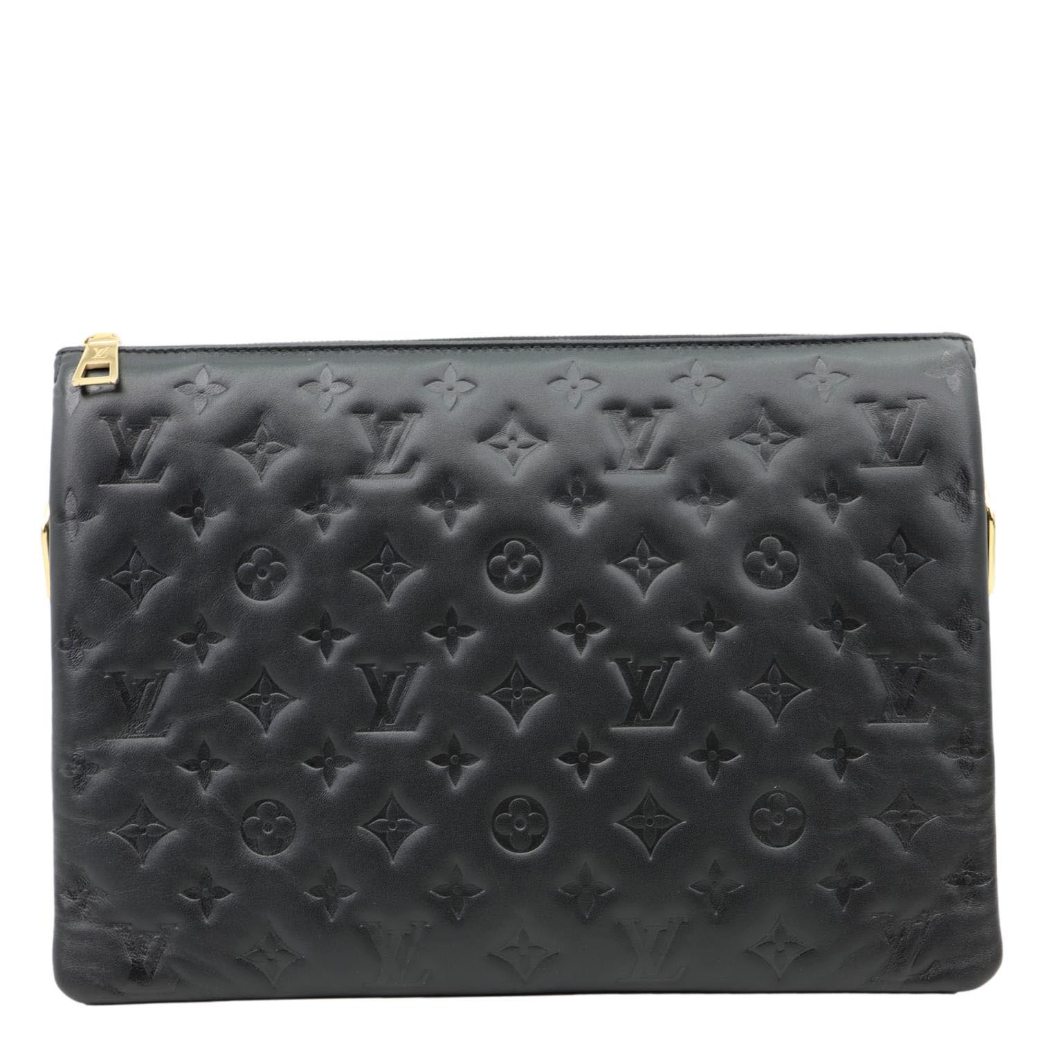 LOUIS VUITTON Coussin MM Monogram Embossed Shoulder Bag Black - Image 4