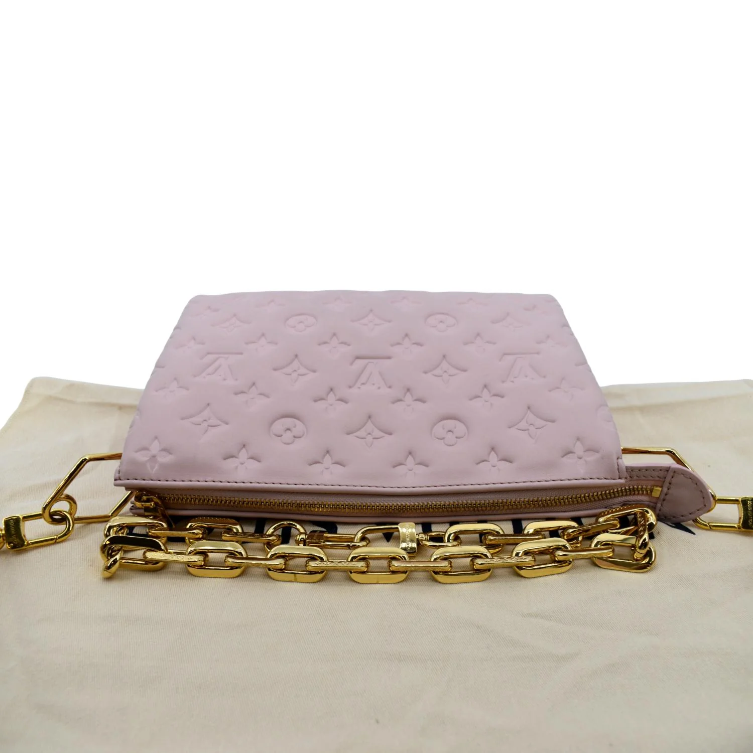 LOUIS VUITTON Coussin PM Monogram Embossed Shoulder Bag Pink - Image 4