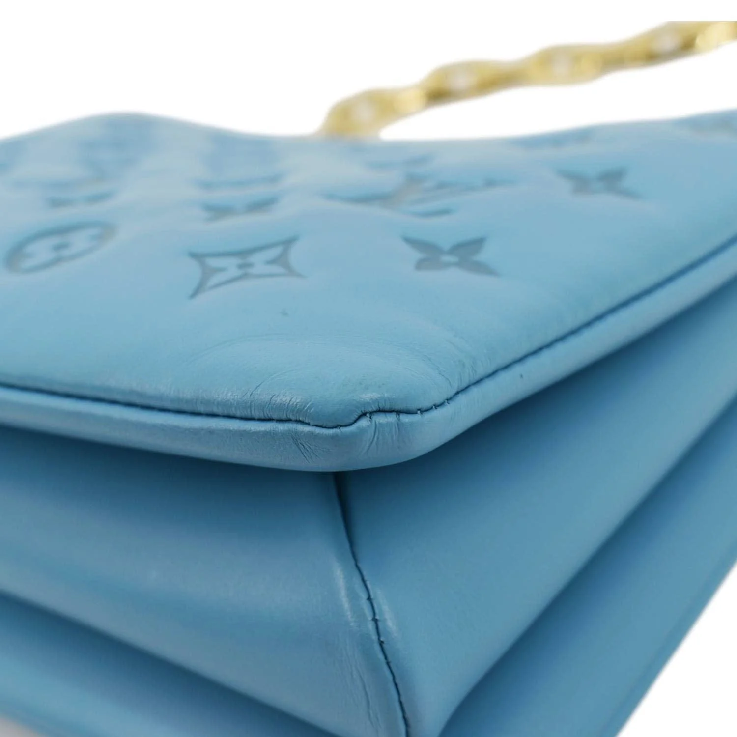 LOUIS VUITTON Coussin PM Monogram Embossed Shoulder Bag Bleuet - Image 8