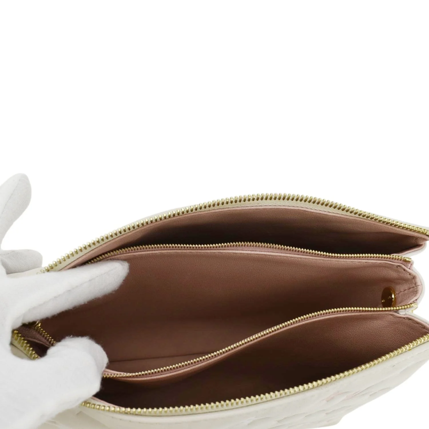 LOUIS VUITTON Coussin PM Monogram Embossed Leather Shoulder Bag Off White - Image 11