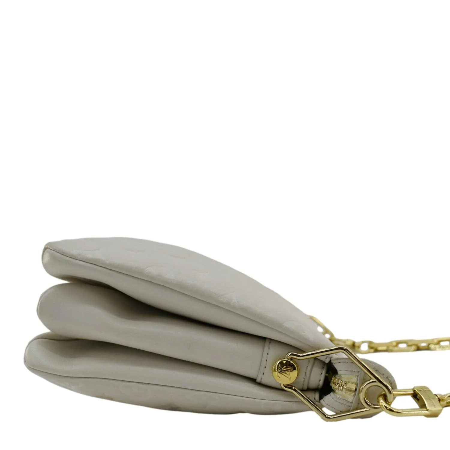 LOUIS VUITTON Coussin PM Monogram Embossed Leather Shoulder Bag Off White - Image 8