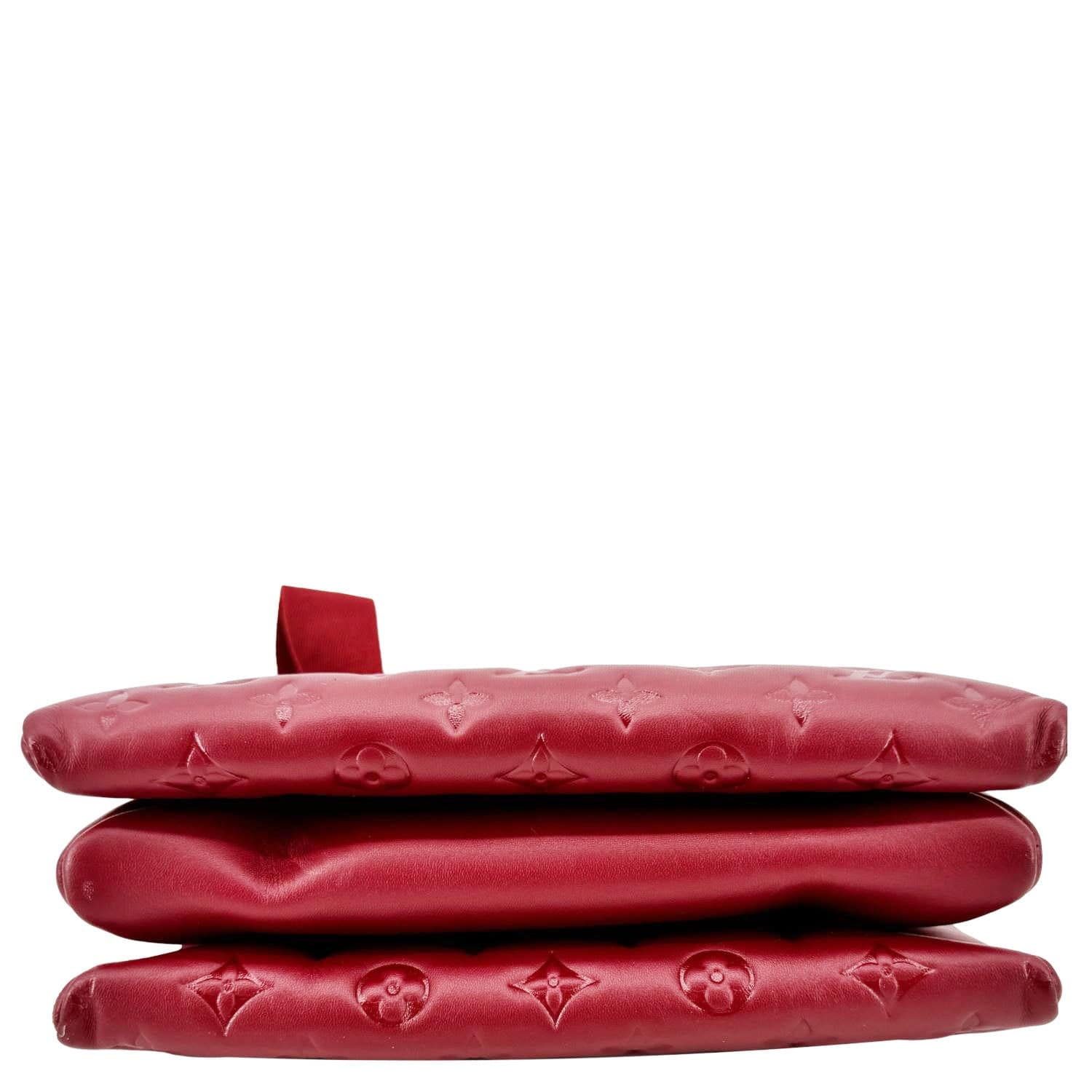 LOUIS VUITTON Coussin PM Monogram Embossed Leather Shoulder Bag Burgundy - Image 12