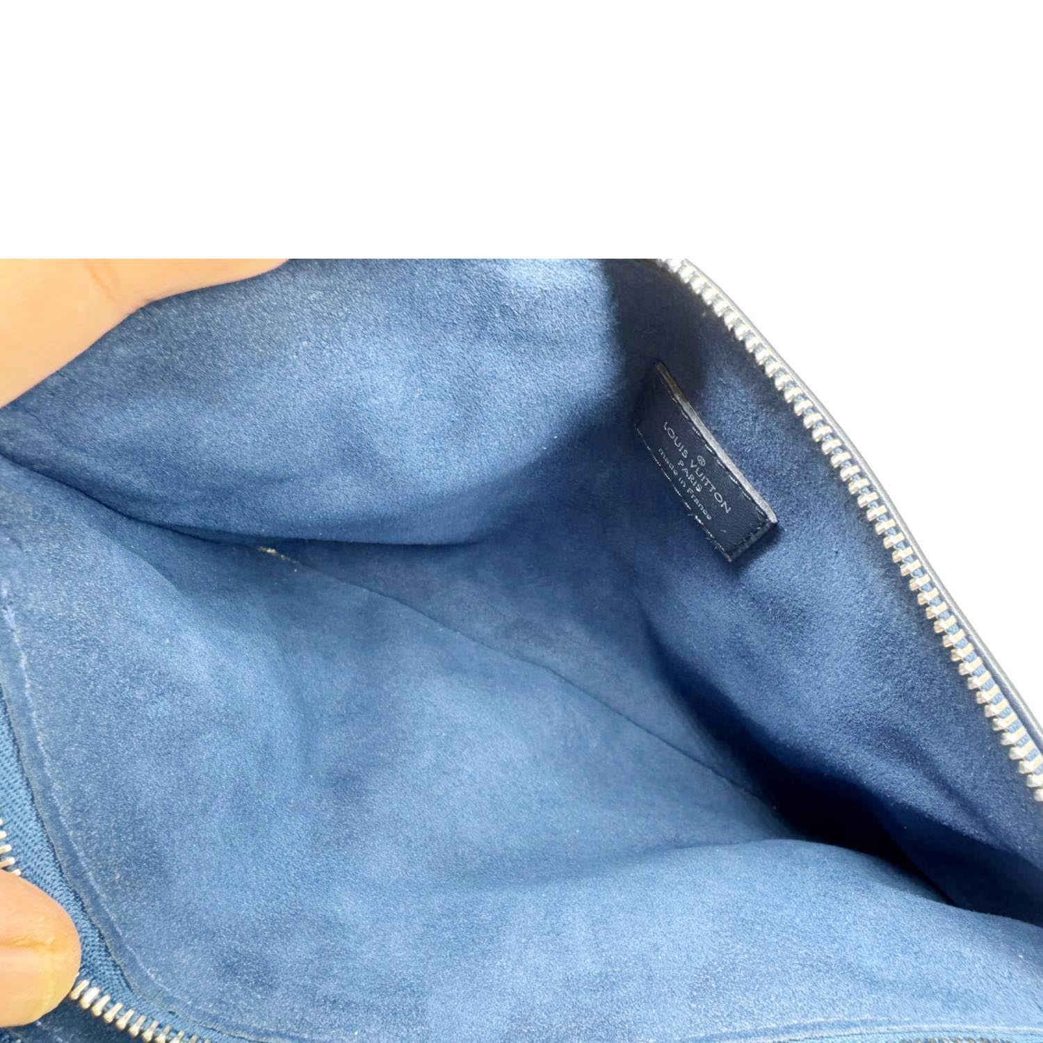 LOUIS VUITTON Coussin PM Monogram Embossed Leather Shoulder Bag Navy Blue - Image 13