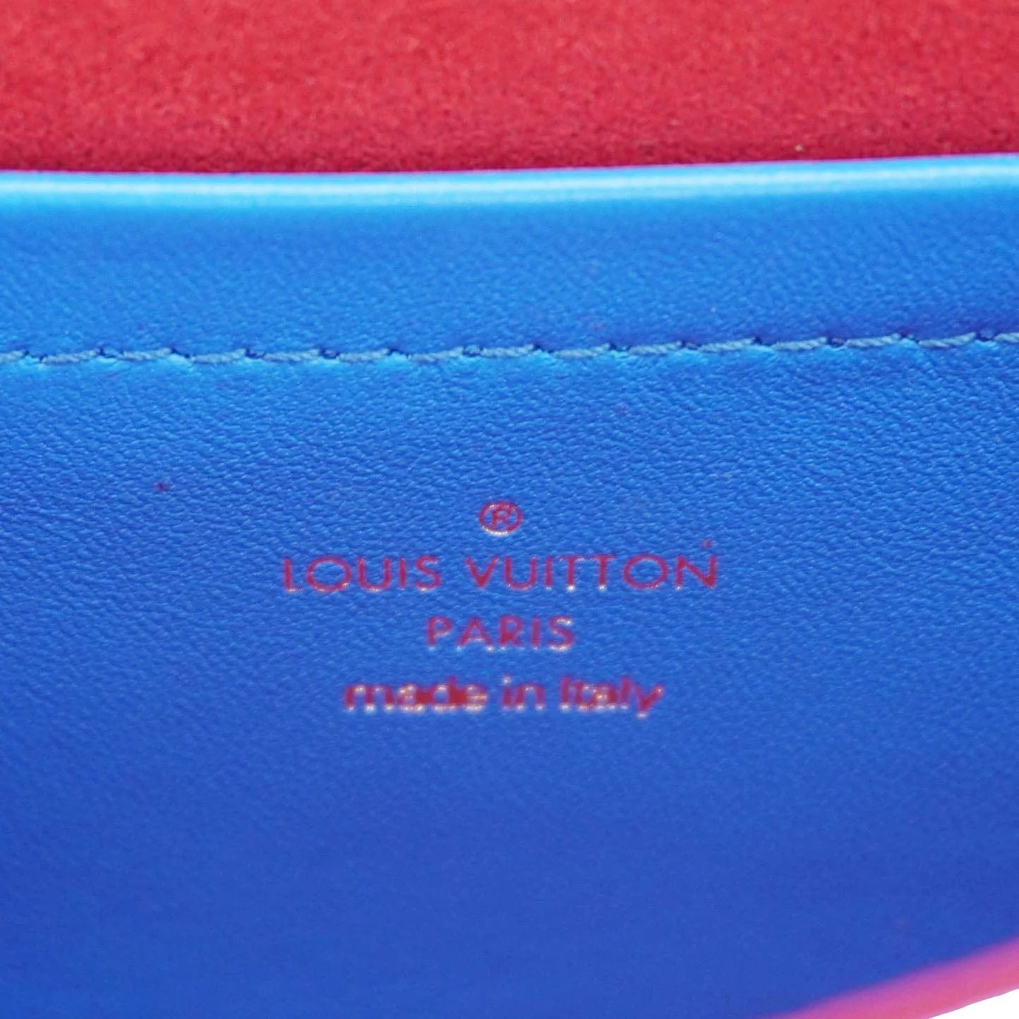 LOUIS VUITTON Coussin Pochette Monogram Embossed Leather Crossbody Bag Blue - Image 12