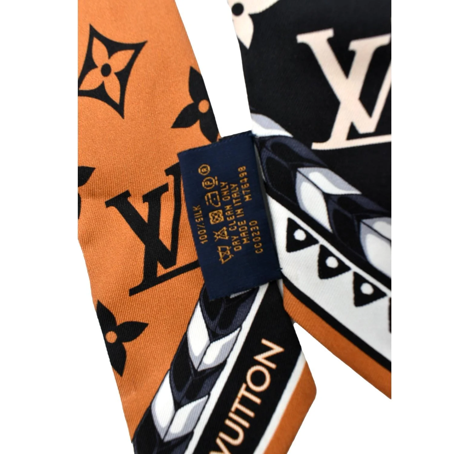 LOUIS VUITTON Crafty Bicolor Silk Scarf Bandeau - Image 4