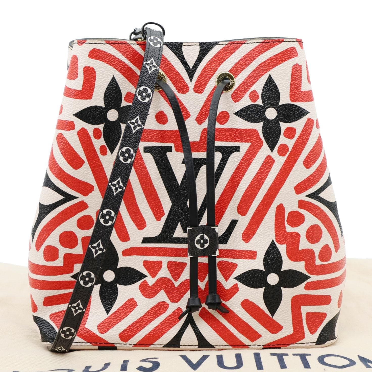 LOUIS VUITTON Crafty NeoNoe MM Monogram Canvas Shoulder Bag Red - Image 3