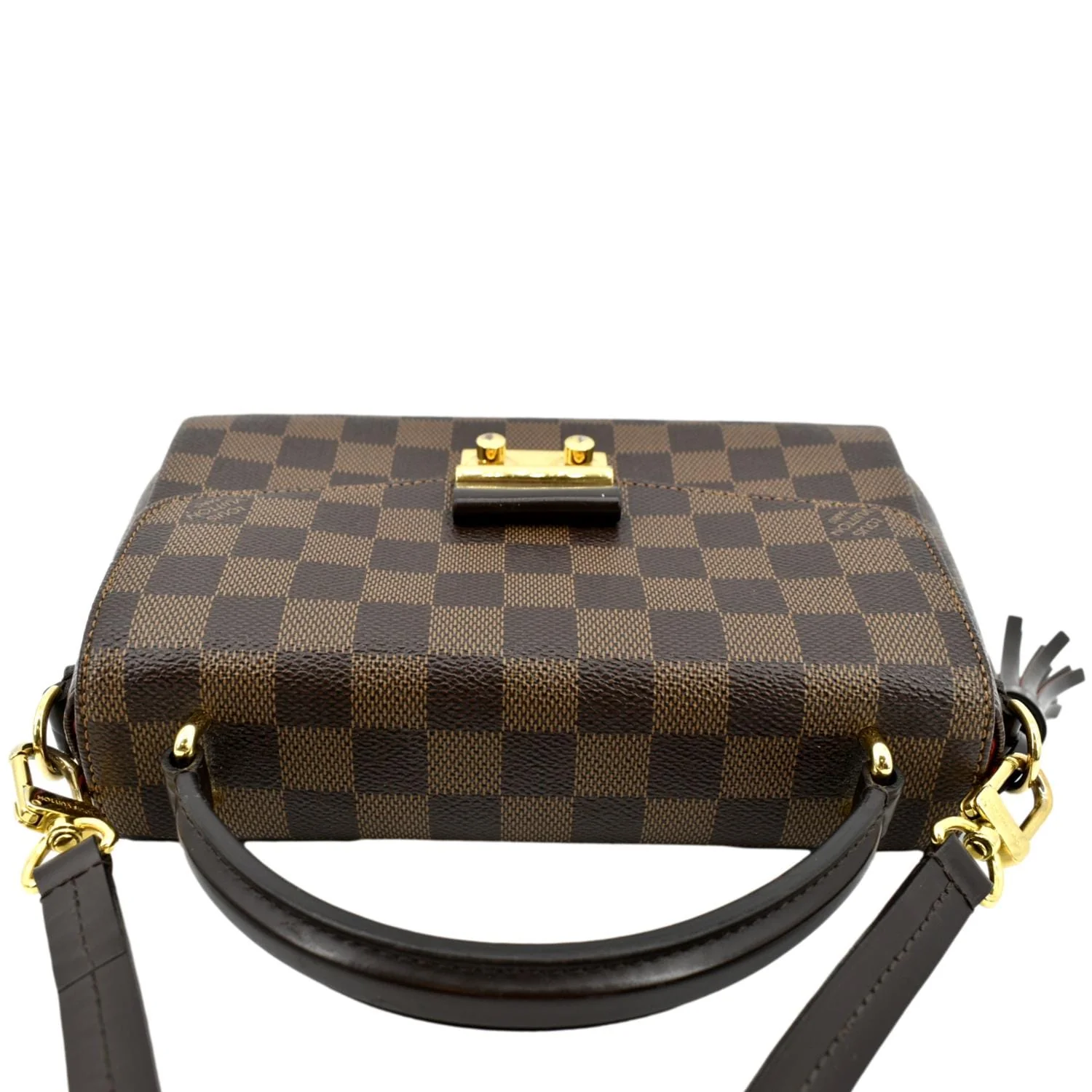 LOUIS VUITTON Croisette Damier Ebene Crossbody Bag Brown - Image 4