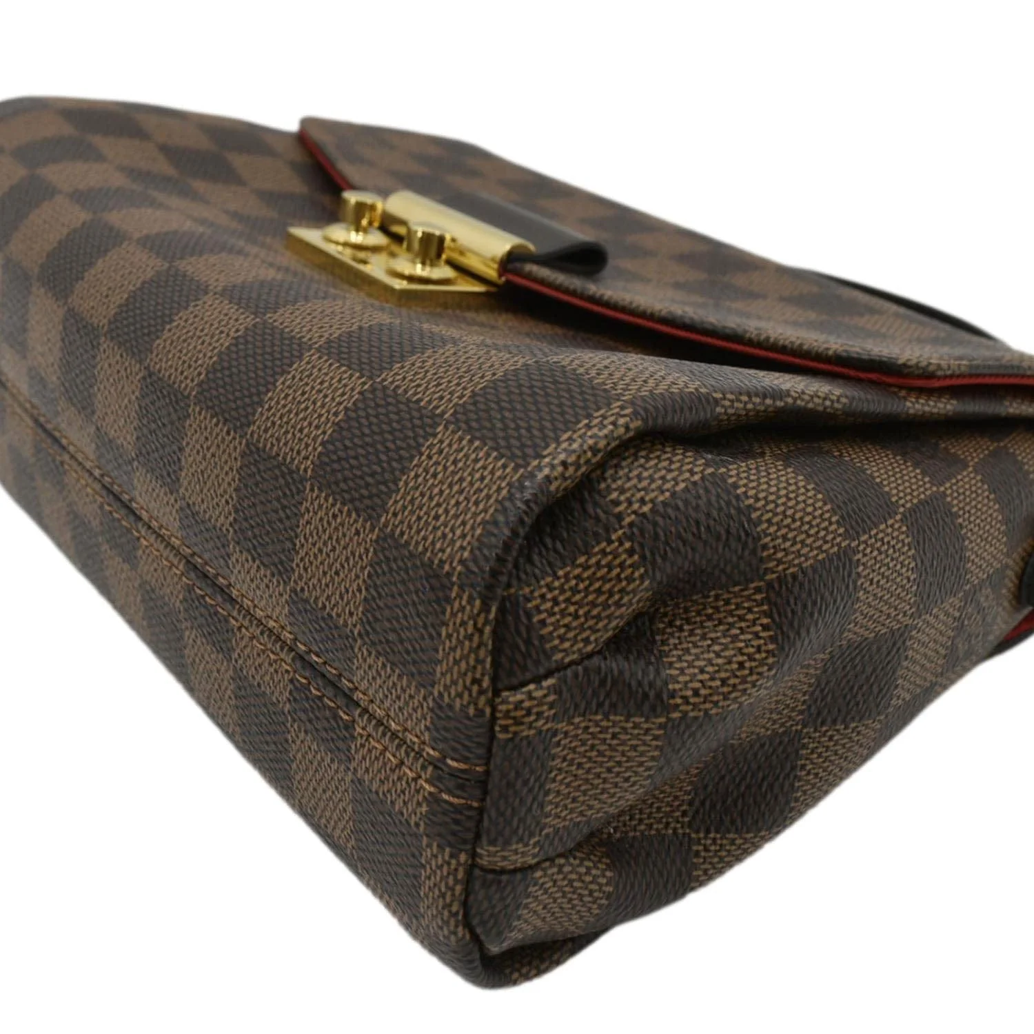 LOUIS VUITTON Croisette Damier Ebene Crossbody Bag Brown - Image 8