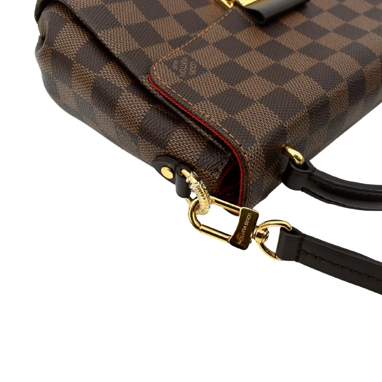 LOUIS VUITTON Croisette Damier Ebene Crossbody Bag Brown - Image 6