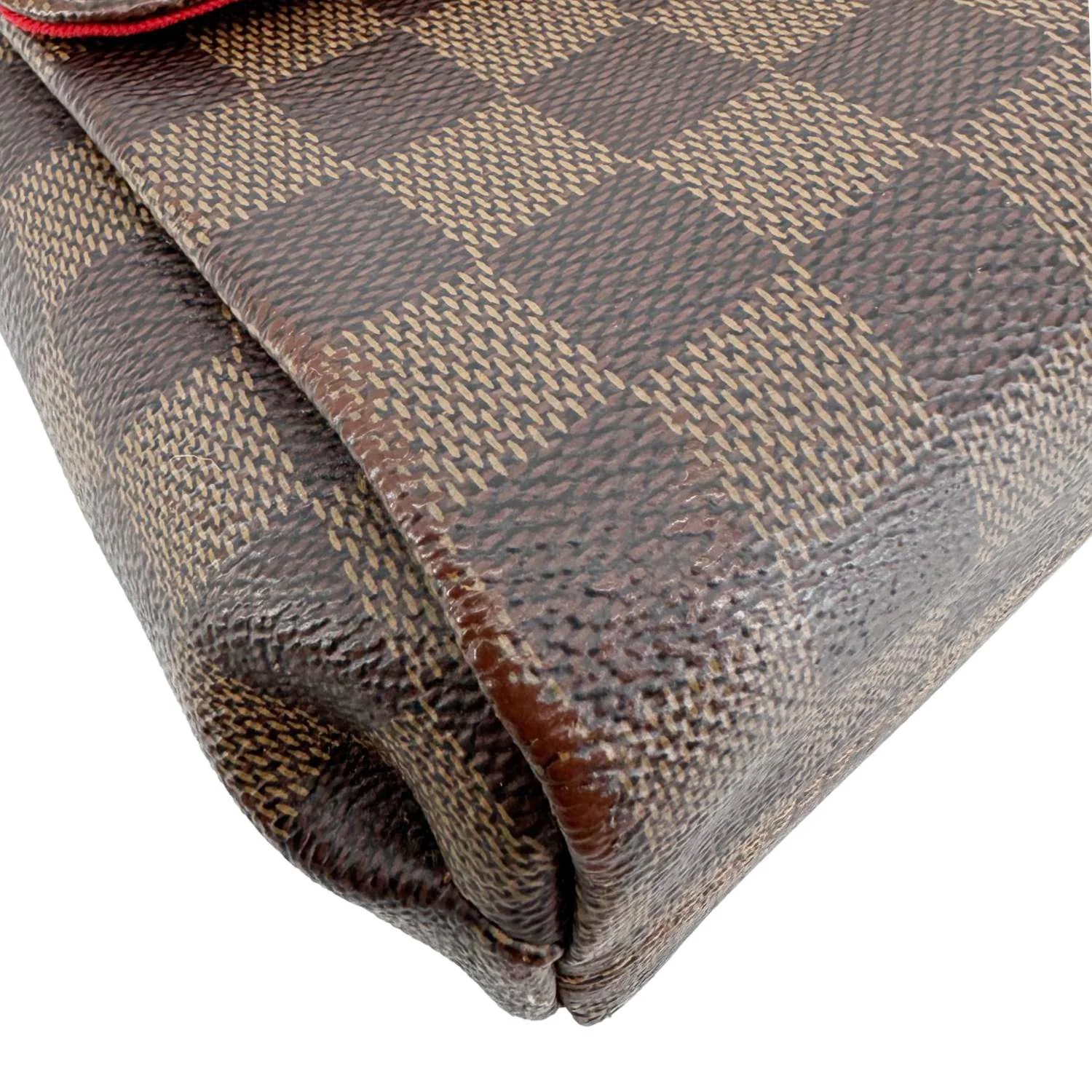 LOUIS VUITTON Croisette Damier Ebene Crossbody Bag Brown - Image 12
