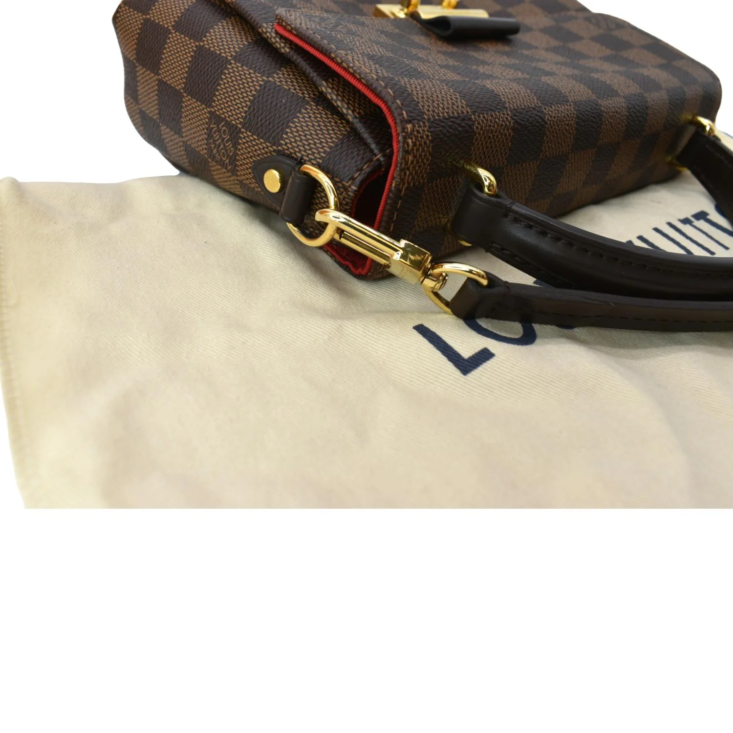 LOUIS VUITTON Croisette Damier Ebene Crossbody Bag Brown - Image 6