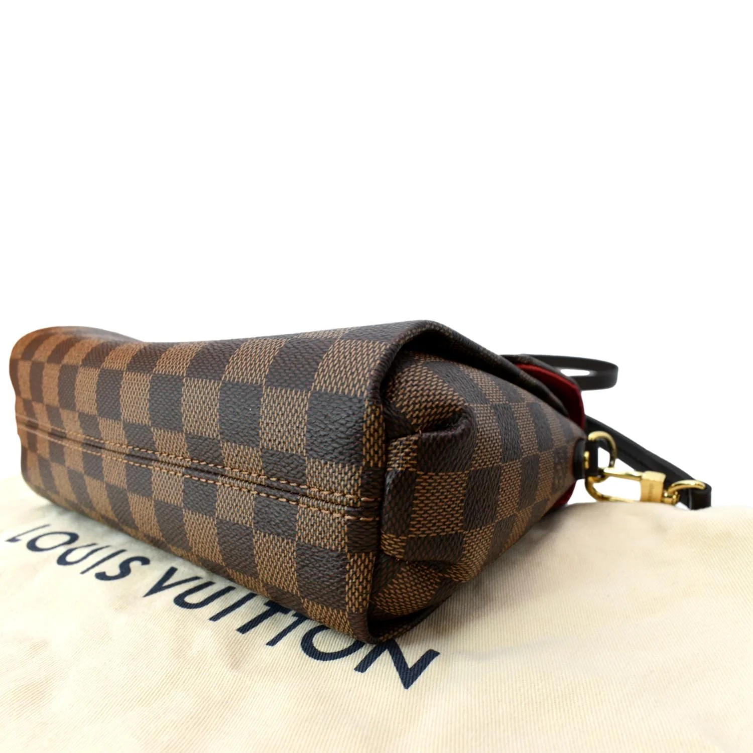 LOUIS VUITTON Croisette Damier Ebene Crossbody Bag Brown - Image 8