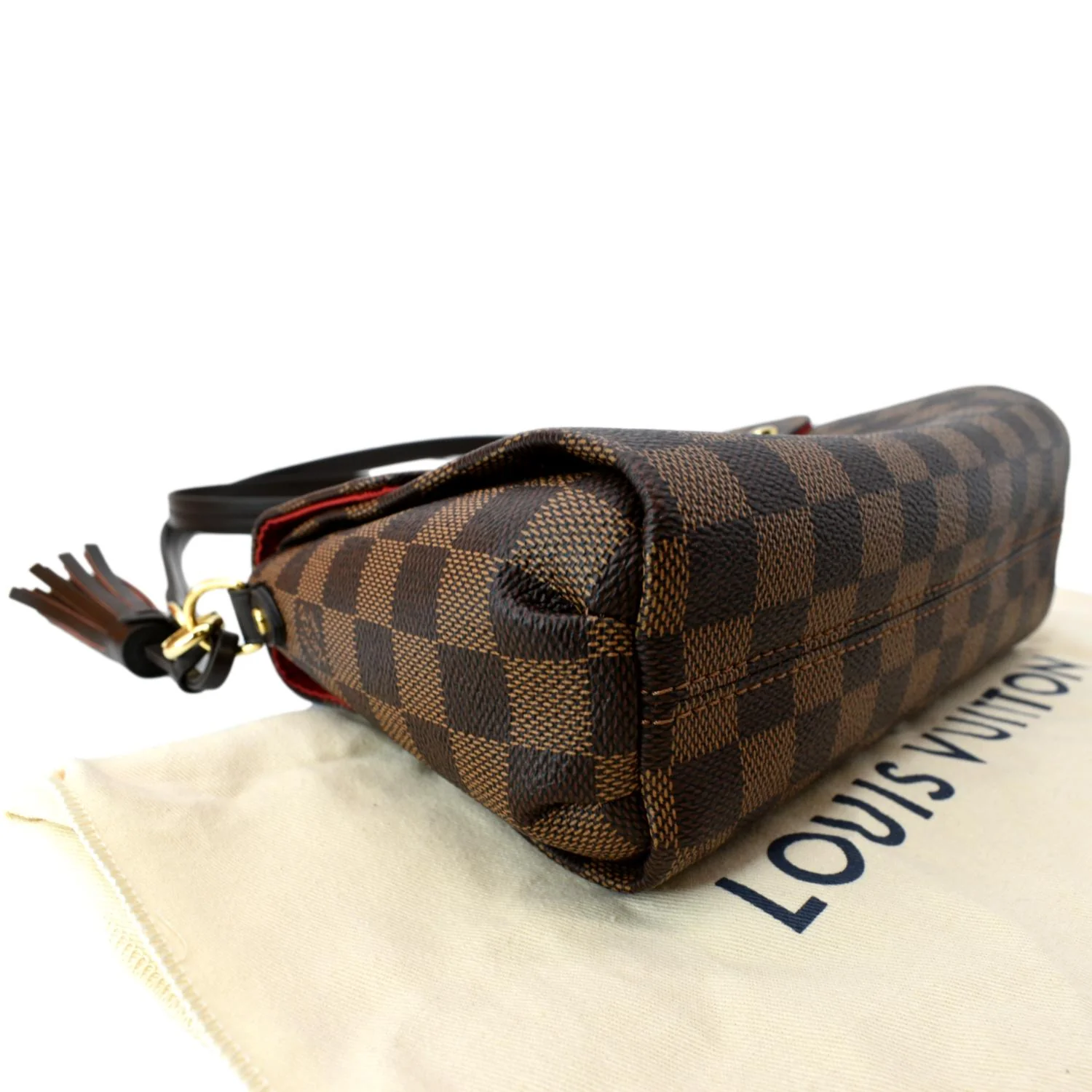 LOUIS VUITTON Croisette Damier Ebene Crossbody Bag Brown - Image 9
