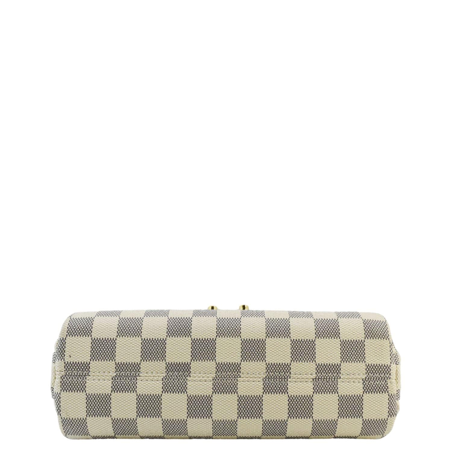 LOUIS VUITTON Croisette Damier Azur Satchel Crossbody Bag Rose Ballerine - Image 5