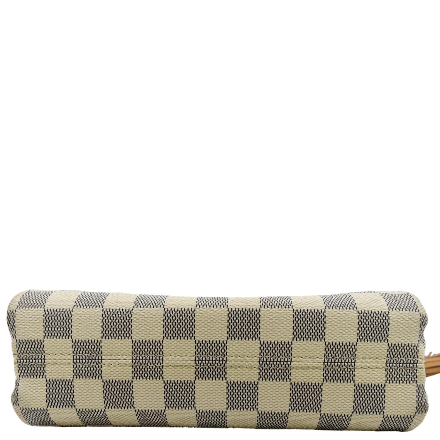 LOUIS VUITTON Croisette Damier Azur Satchel Crossbody Bag White - Image 9