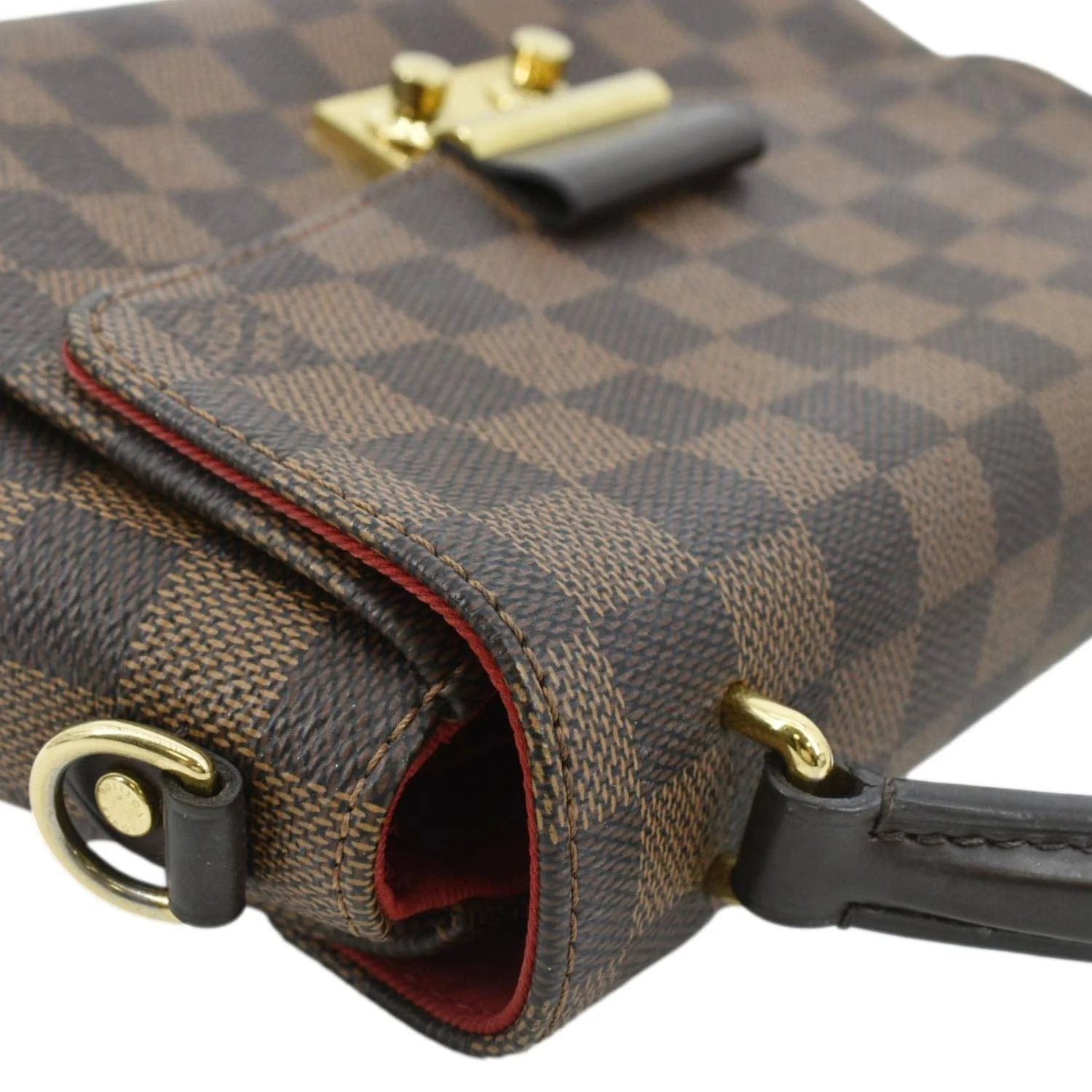 LOUIS VUITTON Croisette Damier Ebene Crossbody Bag Brown - Image 5