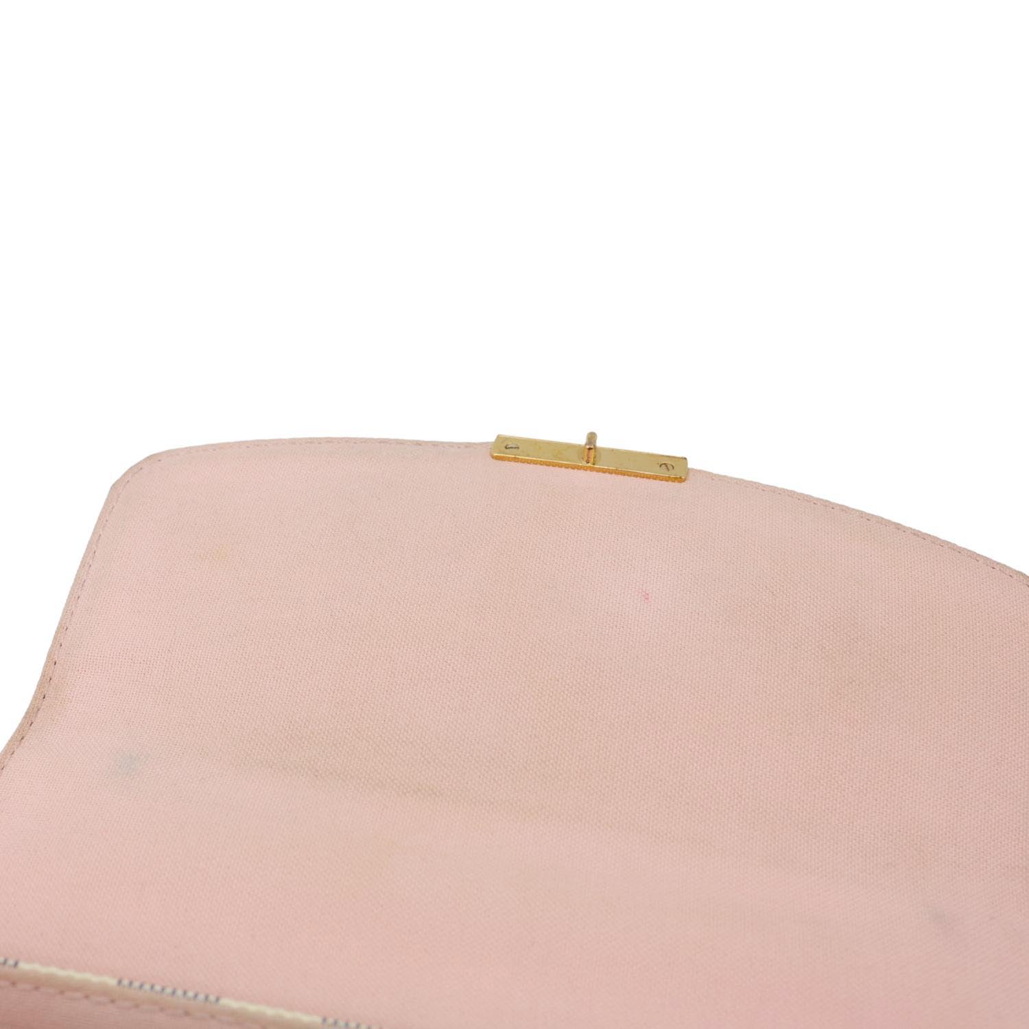 LOUIS VUITTON Croisette Damier Azur Satchel Crossbody Bag Rose Ballerine - Image 15