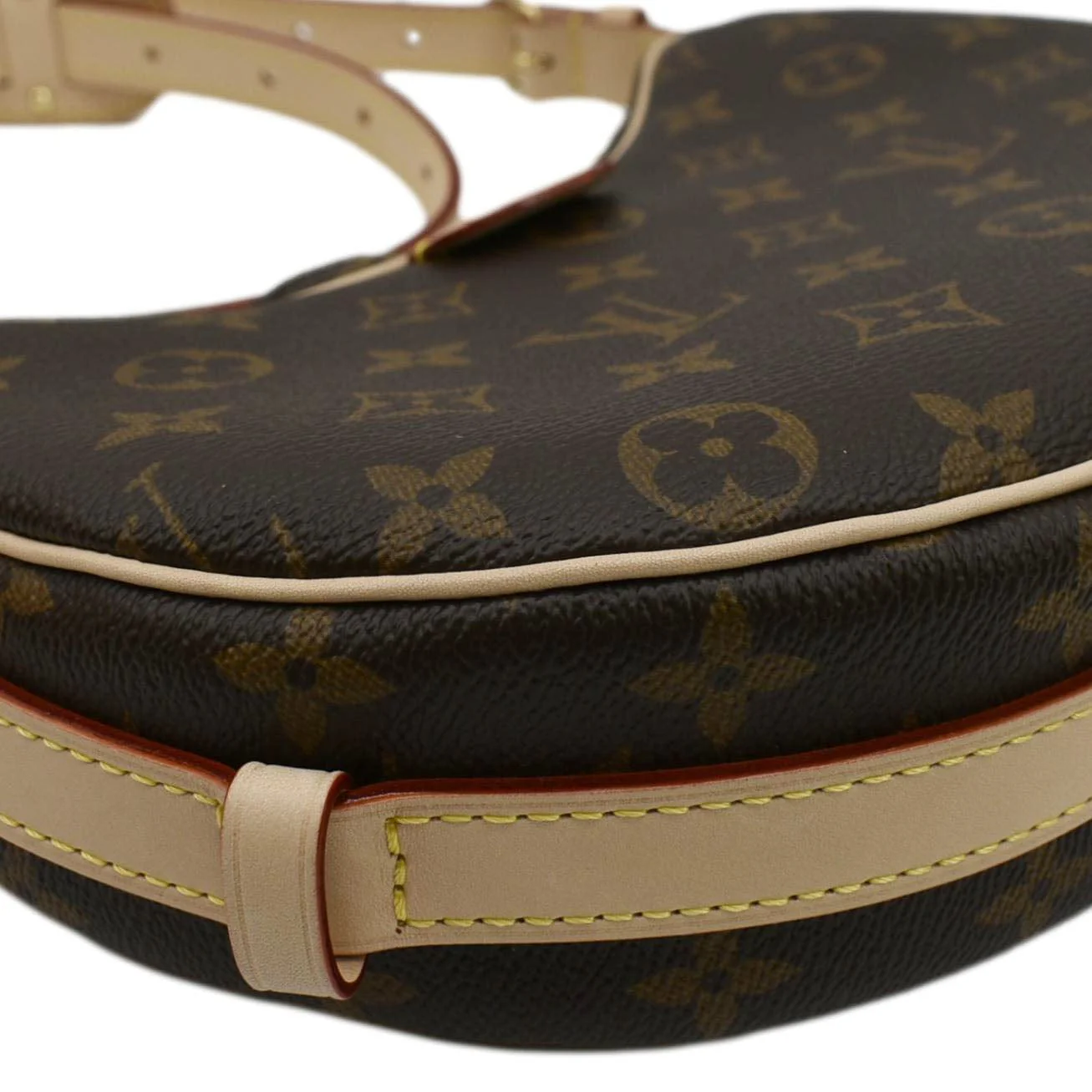 LOUIS VUITTON Croissant MM Monogram Canvas Shoulder Bag Brown - Image 8