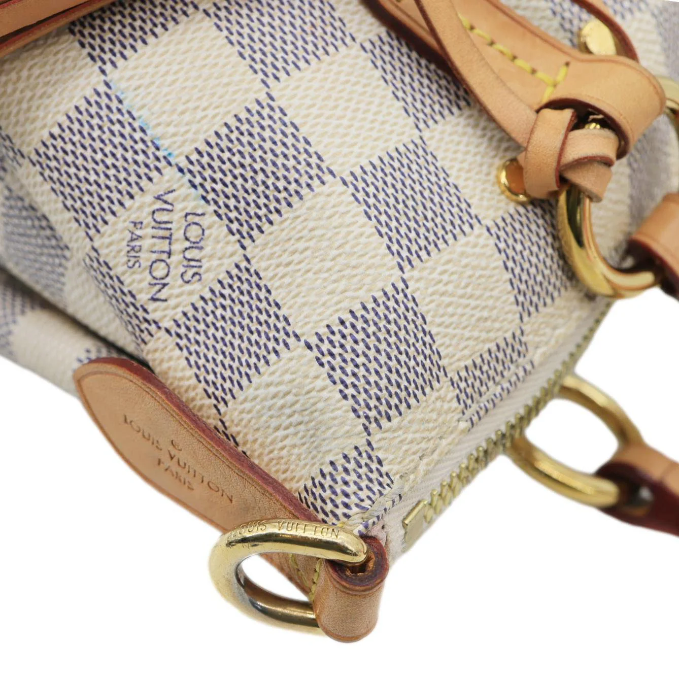 LOUIS VUITTON Lymington Damier Azur Canvas Hobo Shoulder Bag Rose Ballerine - Image 7