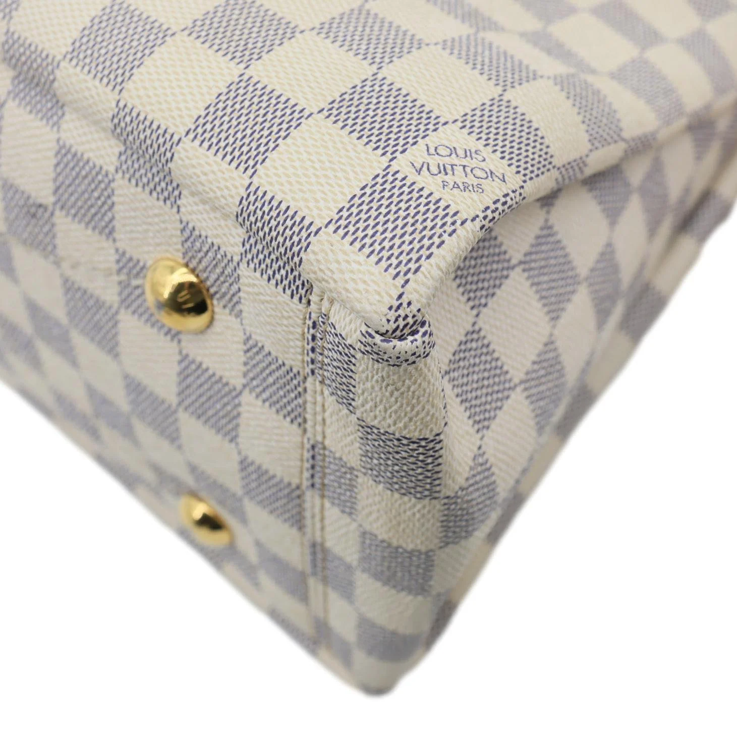 LOUIS VUITTON Lymington Damier Azur Canvas Hobo Shoulder Bag Rose Ballerine - Image 9