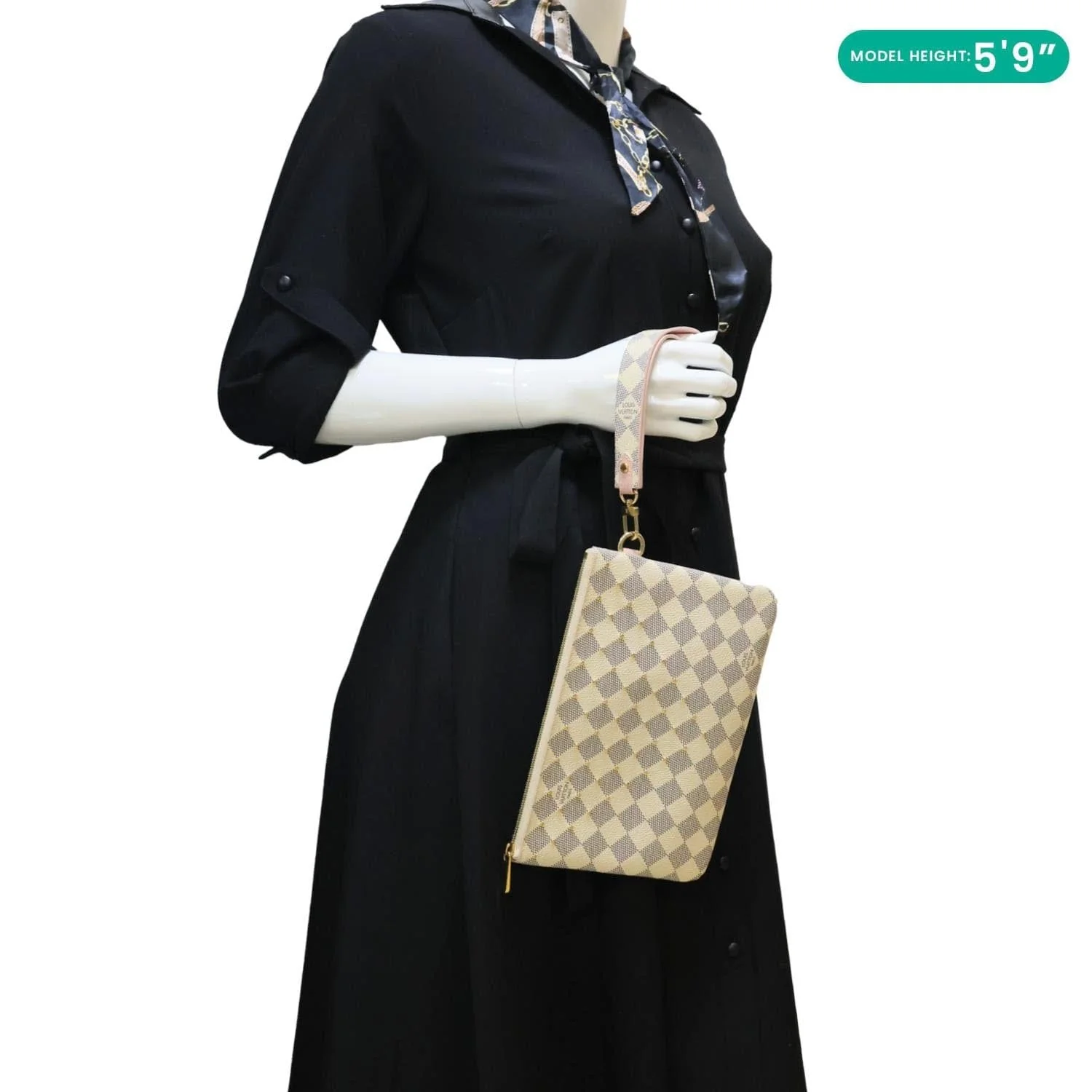 LOUIS VUITTON Damier Azur City Pouch Rose Ballerine - Image 2