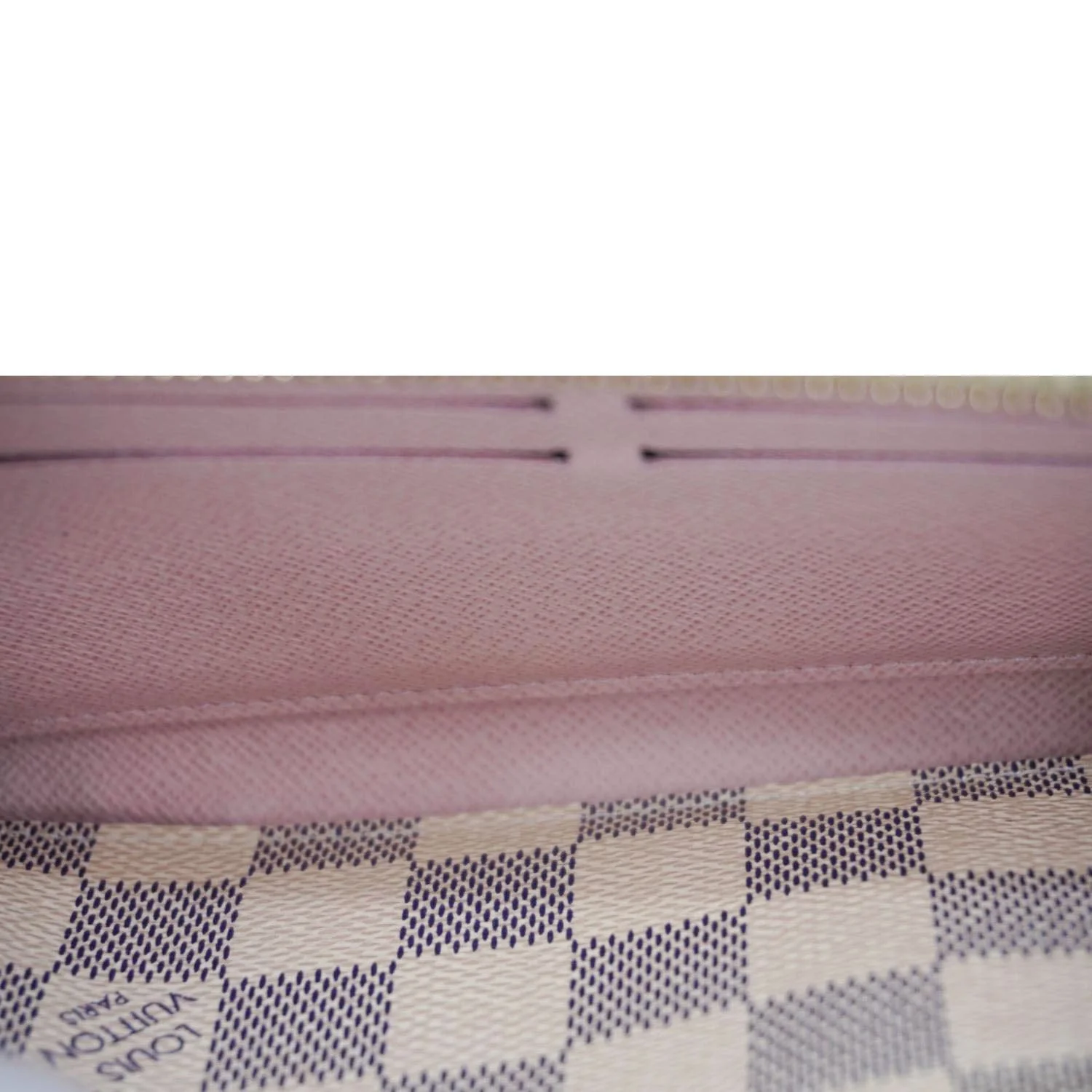 LOUIS VUITTON Clemence Damier Azur Wallet Rose Ballerine - Image 13