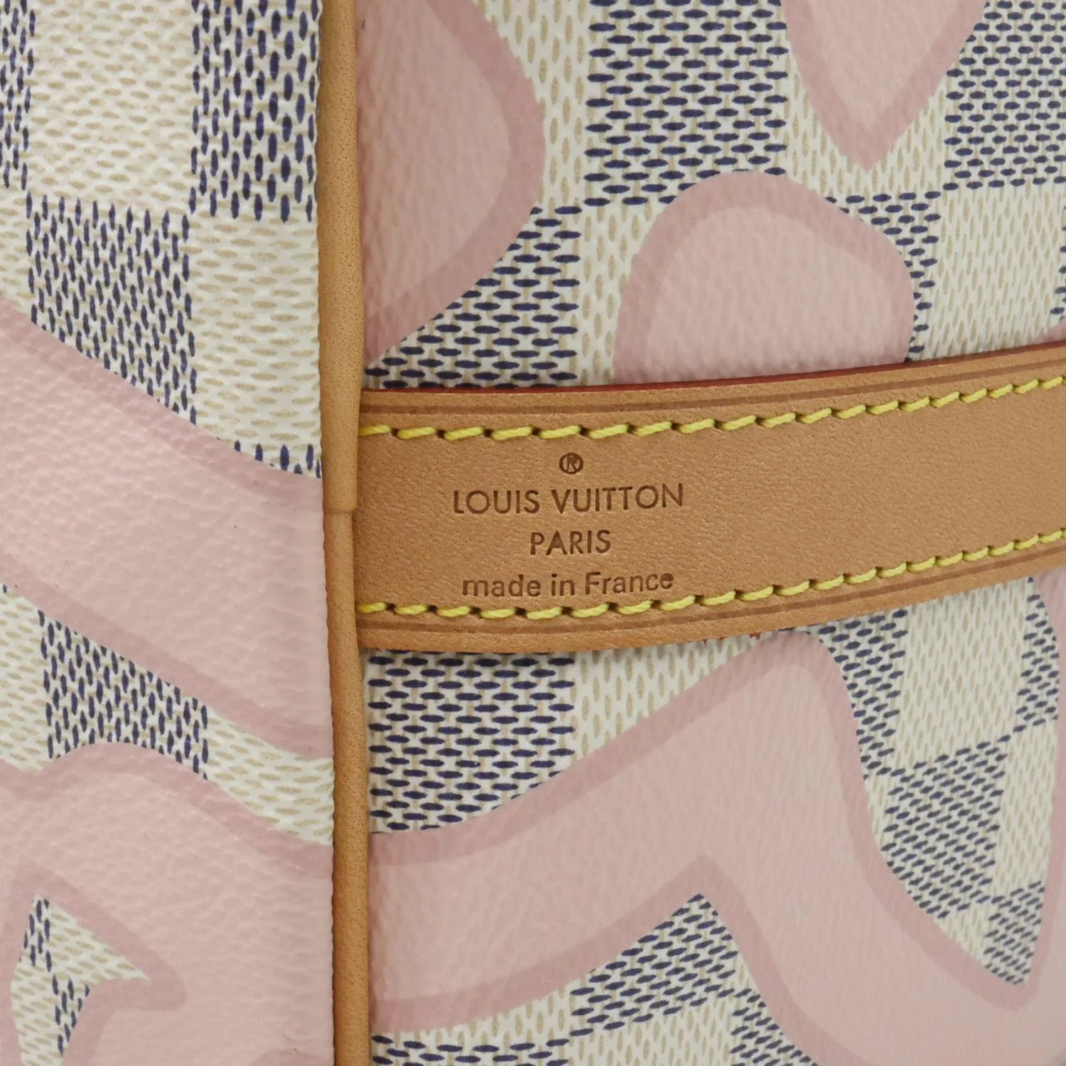LOUIS VUITTON Tahitienne Speedy 30 Bandouliere Damier Azur Satchel Bag Rose Ballerine - Image 13