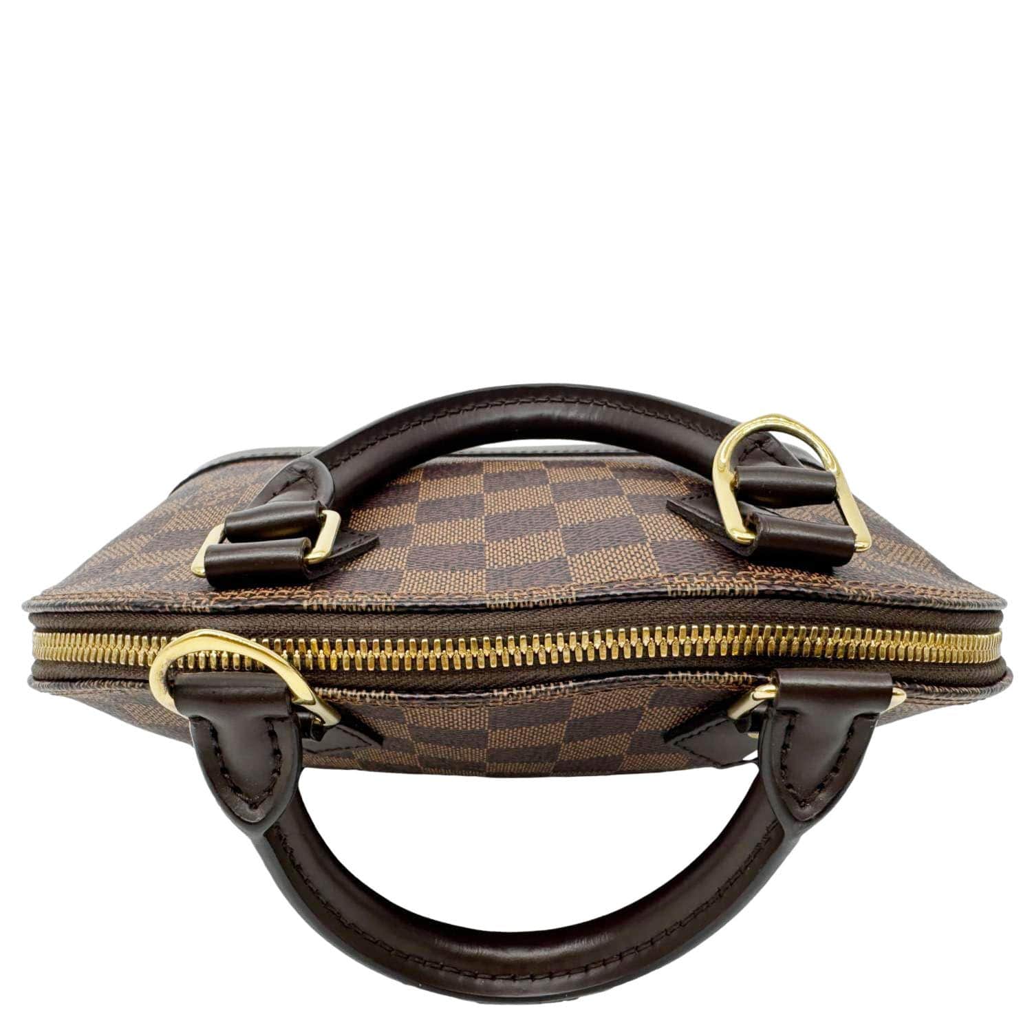 LOUIS VUITTON Alma BB Damier Ebene Satchel Shoulder Bag Brown - Image 5