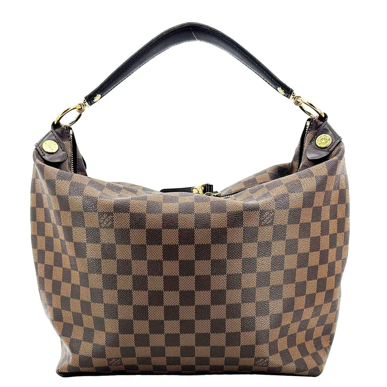 LOUIS VUITTON Duomo Damier Ebene Hobo Bag Brown - Image 3