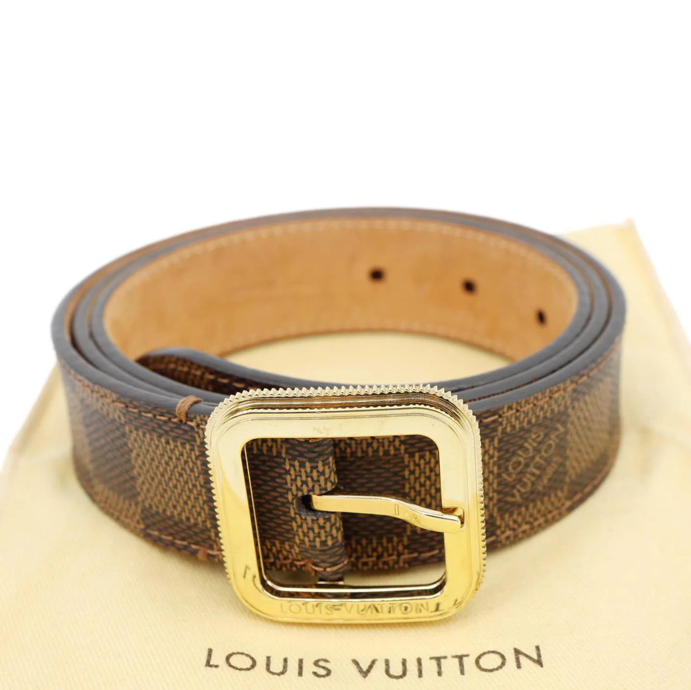 LOUIS VUITTON Tresor Damier Ebene Belt Brown 90/36 - Image 3