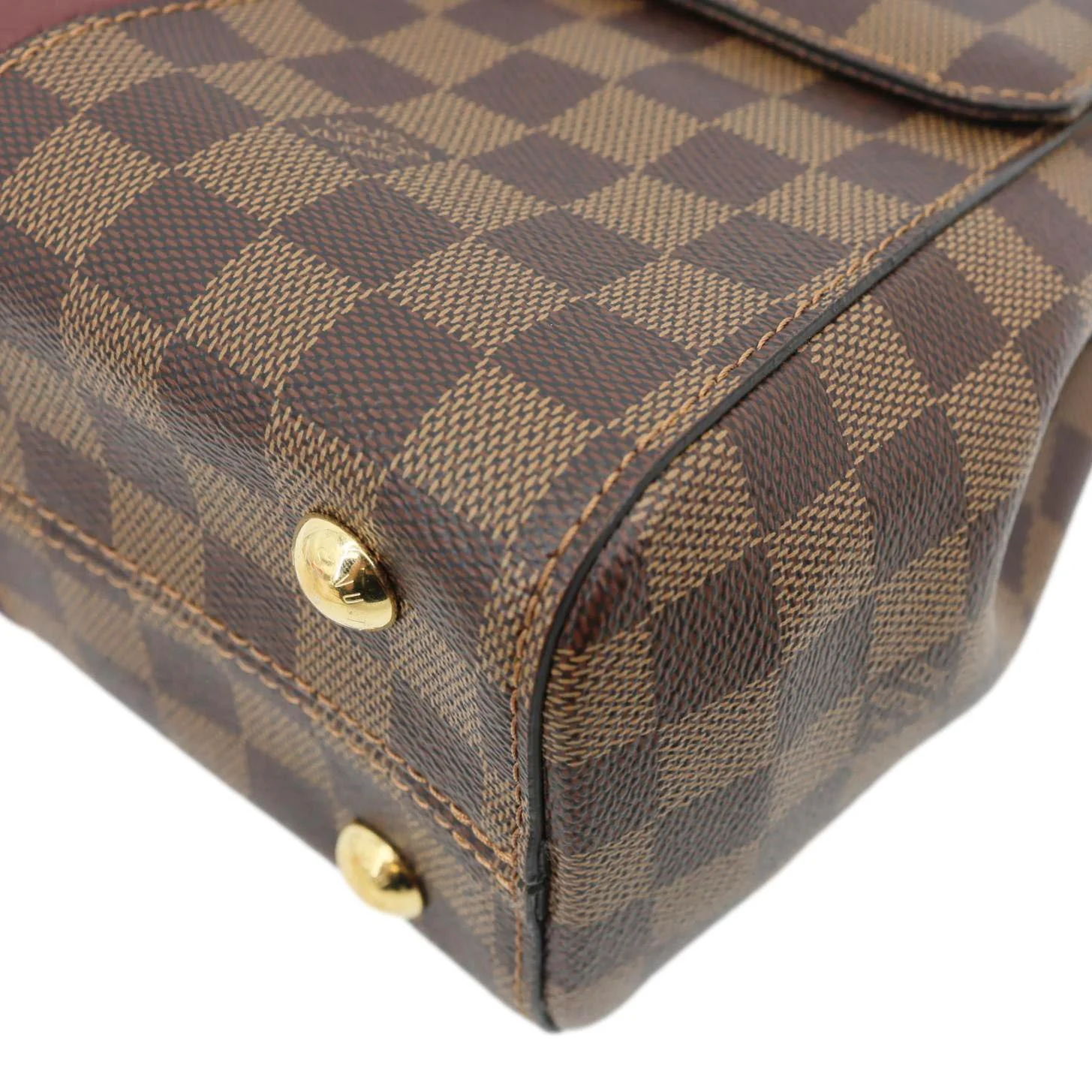 LOUIS VUITTON Bond Street MM Damier Ebene Satchel Bag Bordeaux - Image 10