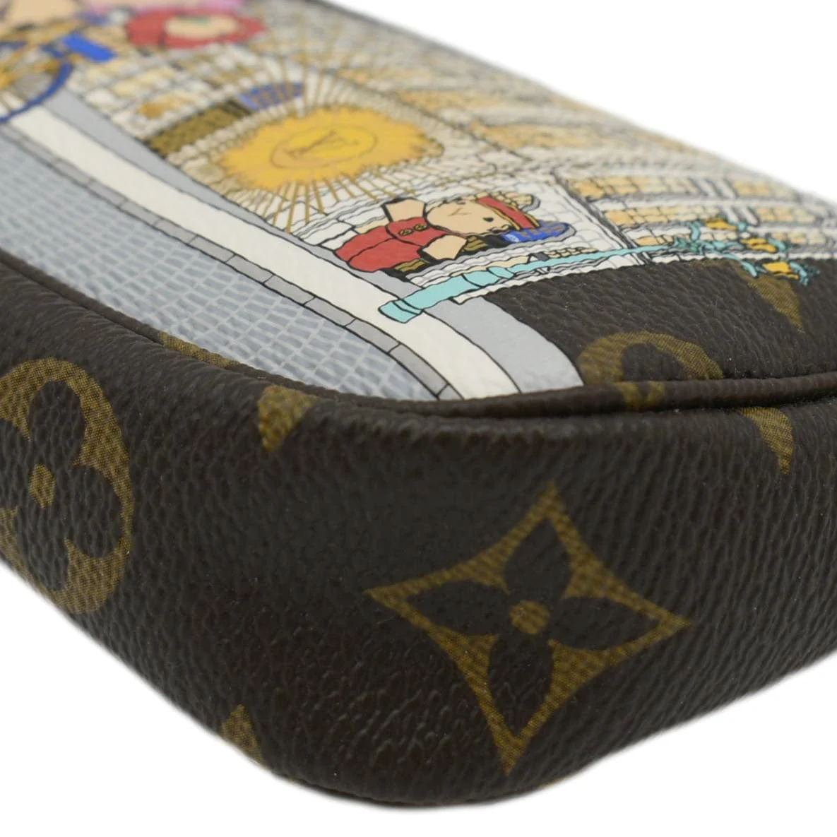 LOUIS VUITTON Christmas Animation Pochette Monogram Canvas Accessoires Pouch Pink - Image 9