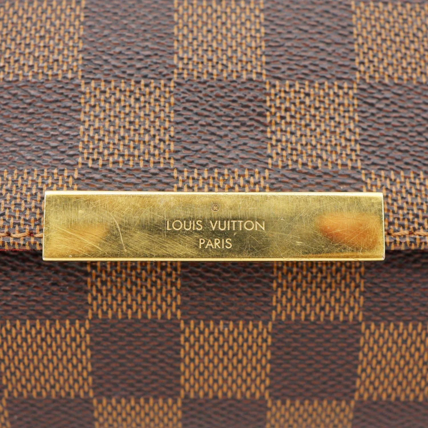 LOUIS VUITTON Favorite MM Damier Ebene Chain Shoulder Bag Brown - Image 10