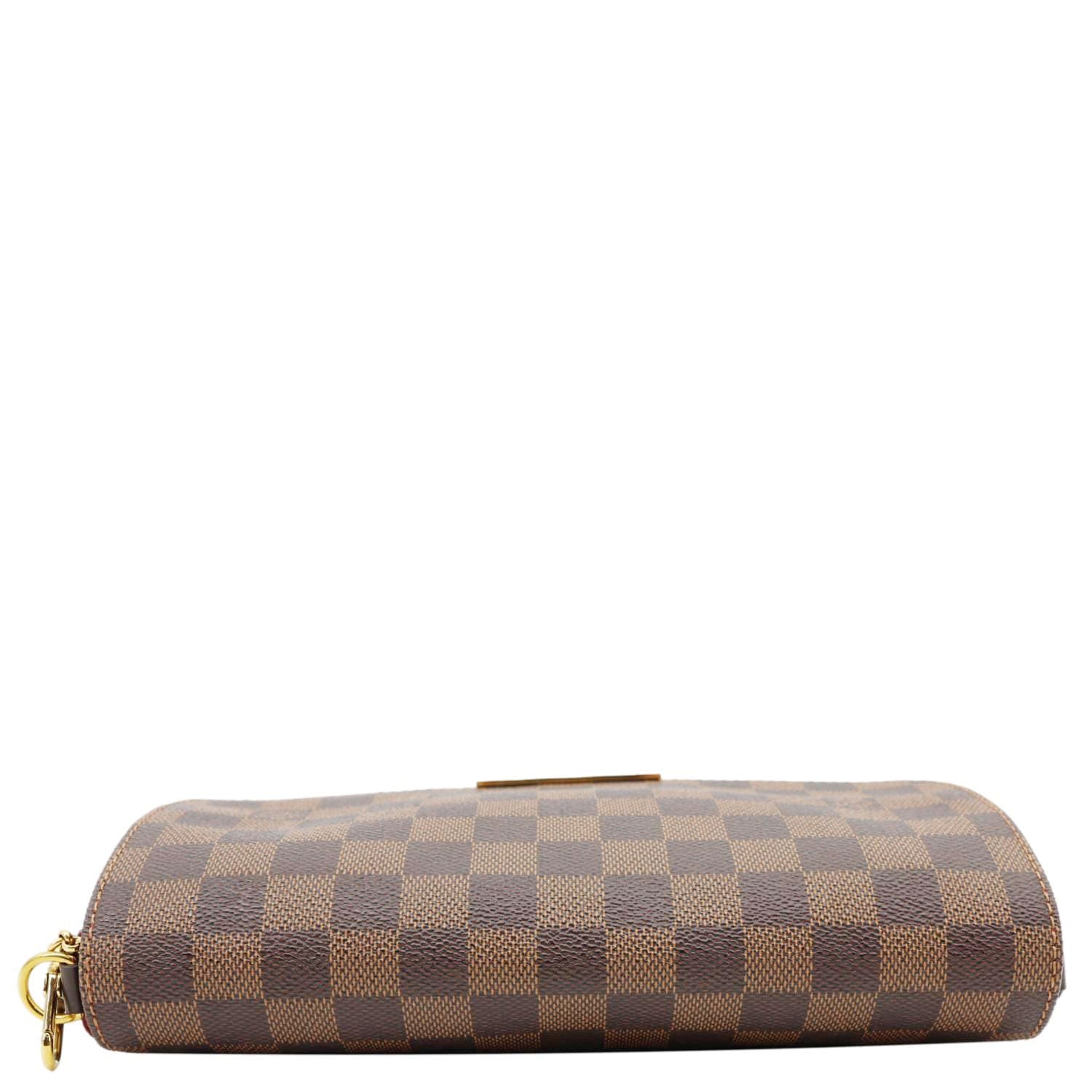 LOUIS VUITTON Favorite MM Damier Ebene Chain Shoulder Bag Brown - Image 4