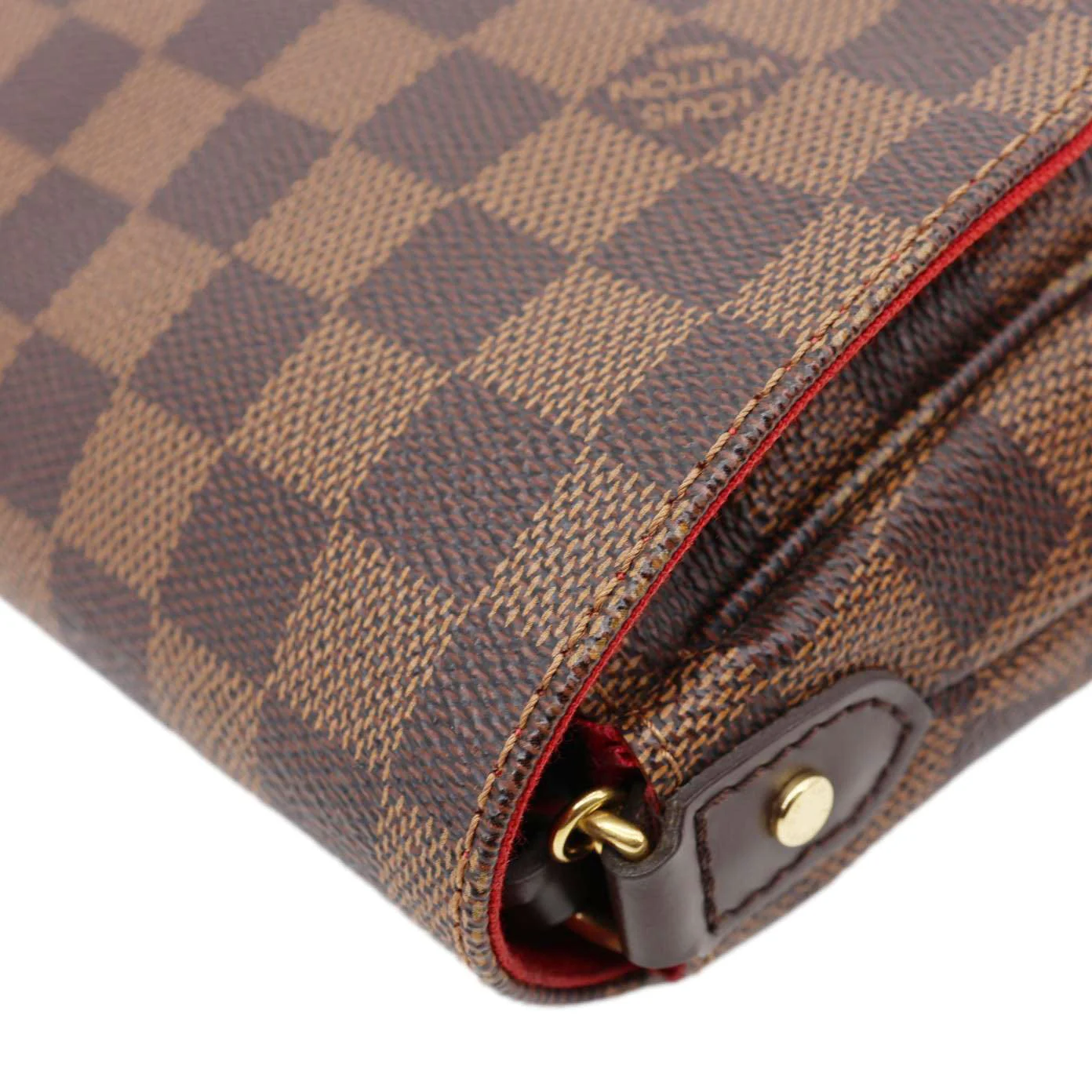 LOUIS VUITTON Favorite MM Damier Ebene Chain Shoulder Bag Brown - Image 6
